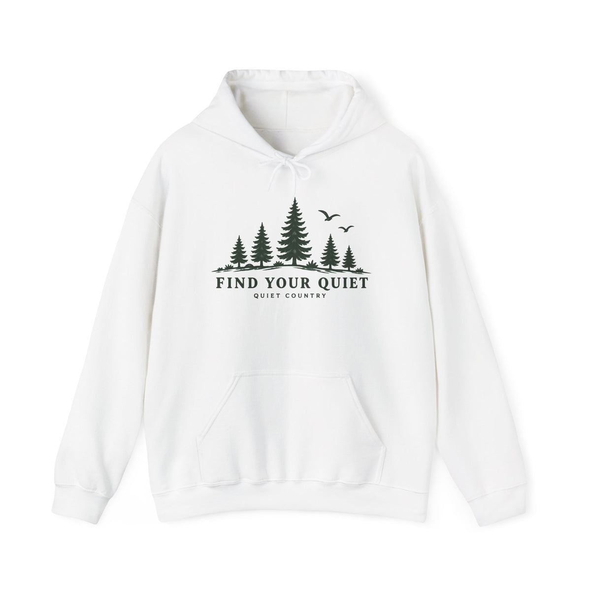 Find Your Quiet Hoodie - Forest Trees & Birds Relaxation Pullover
