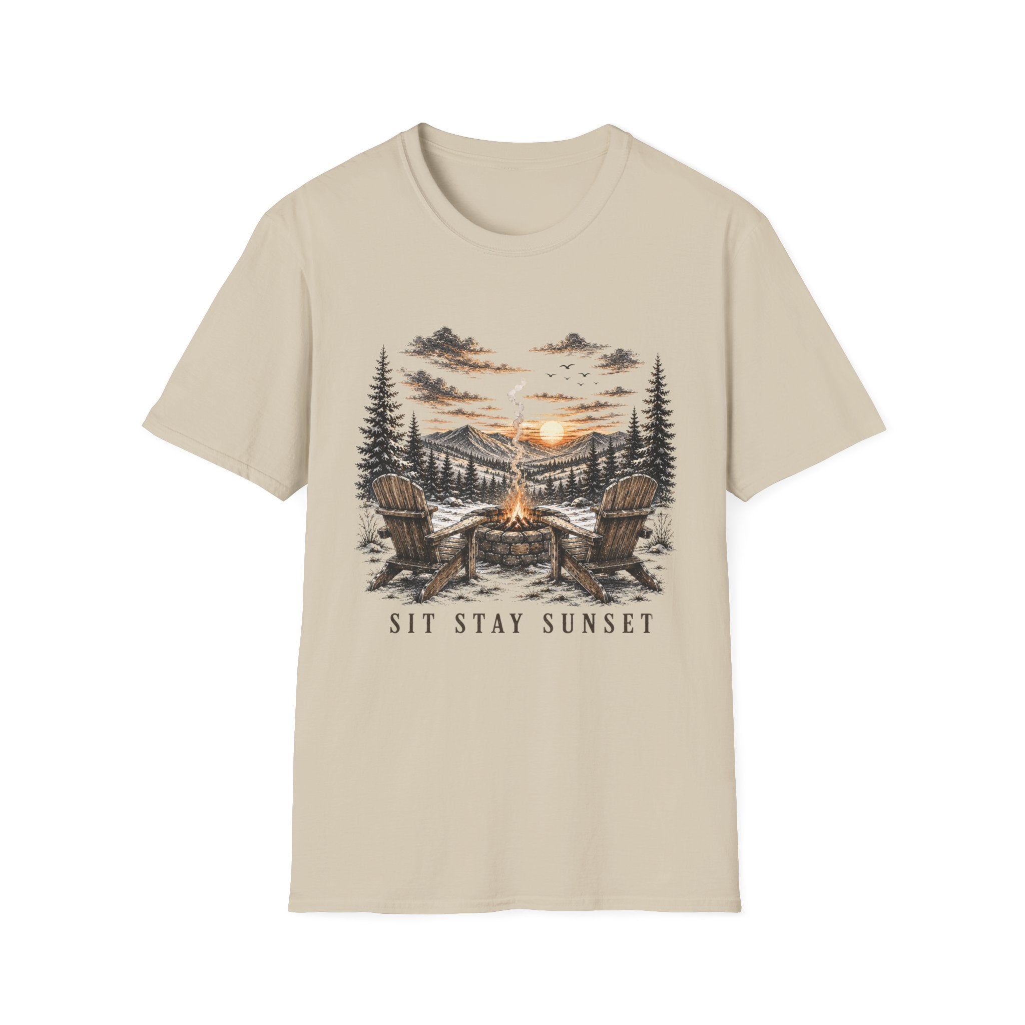 Sit Stay Sunset Campfire— Winter Tee