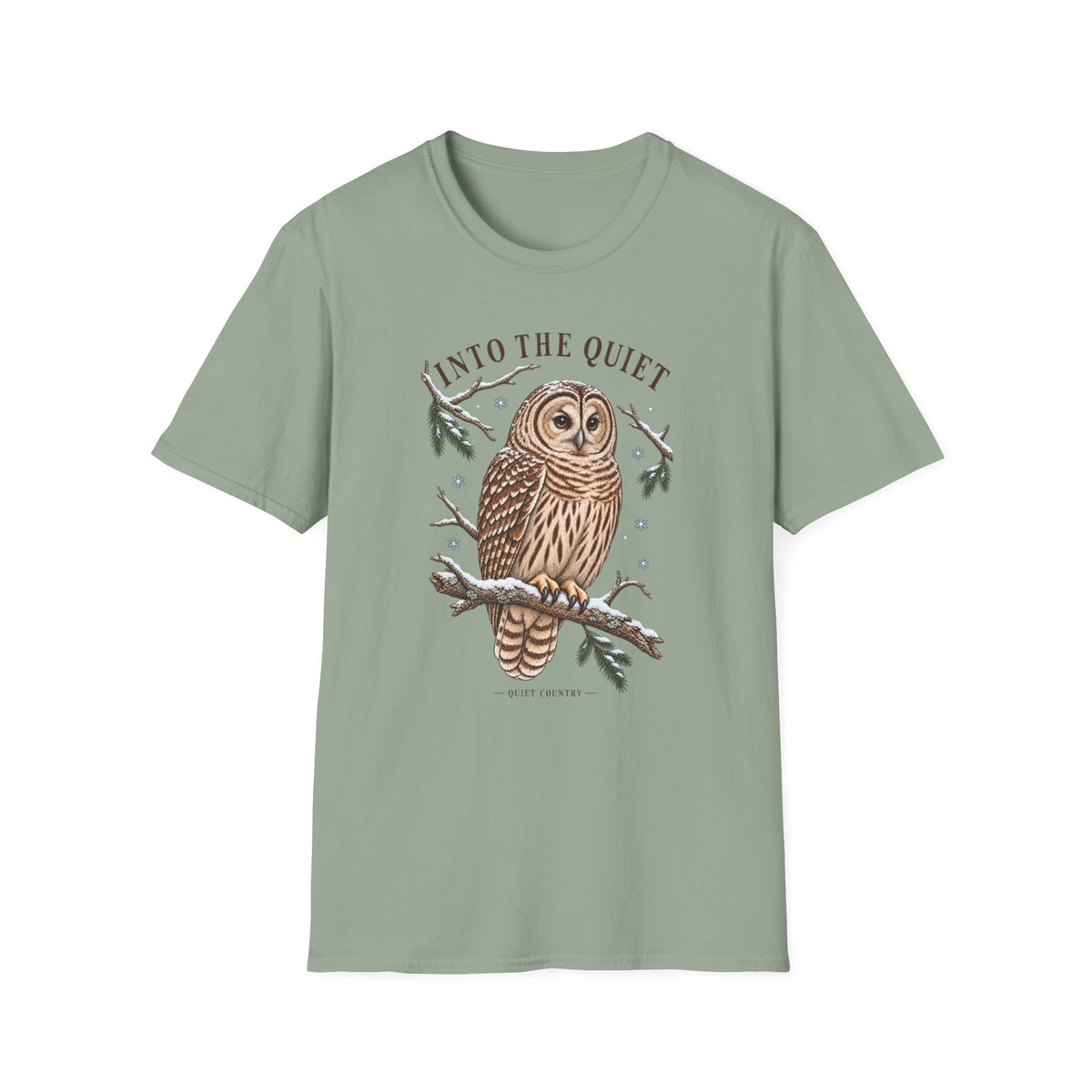 Into the Quiet Owl T-Shirt — Woodland Nature Graphic Tee