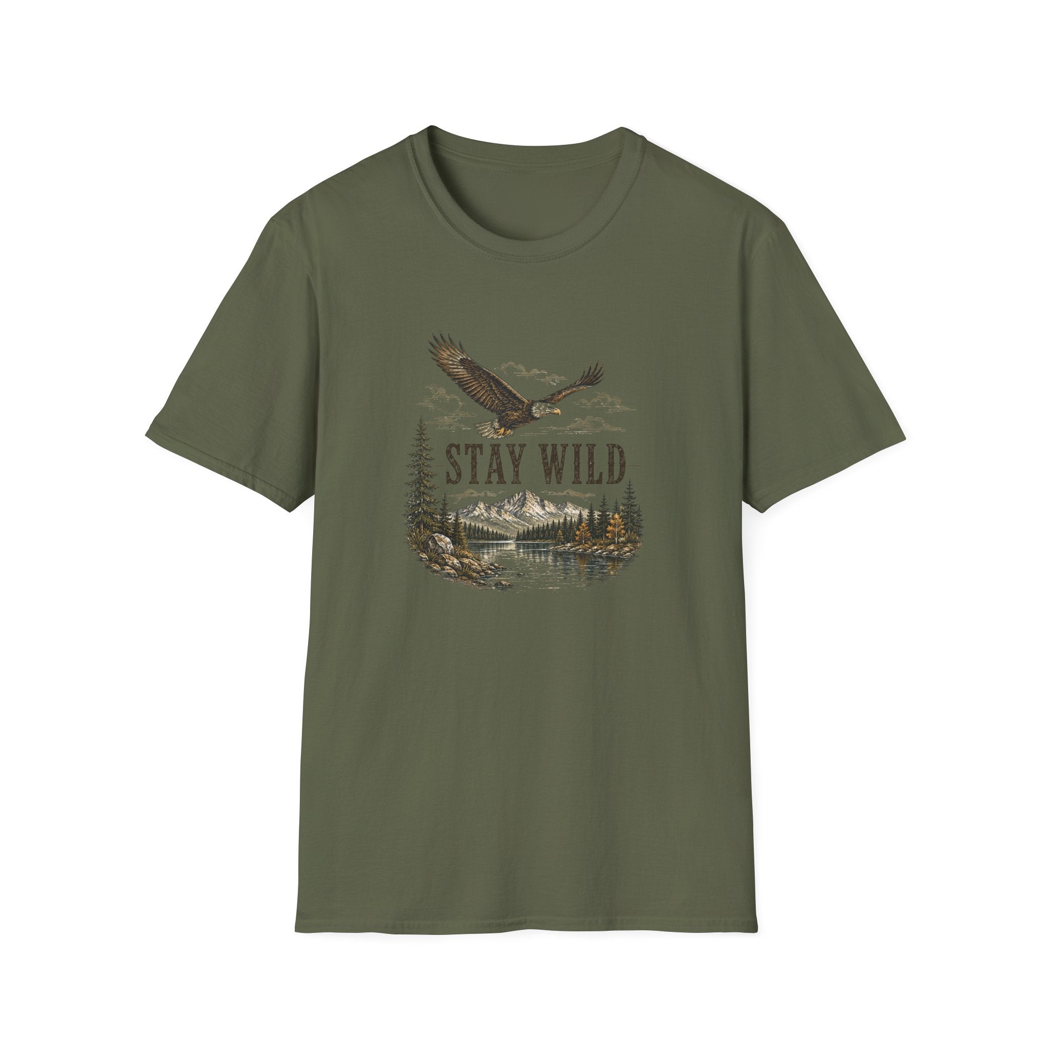 Stay Wild Eagle T-Shirt — Outdoor Nature Graphic Tee