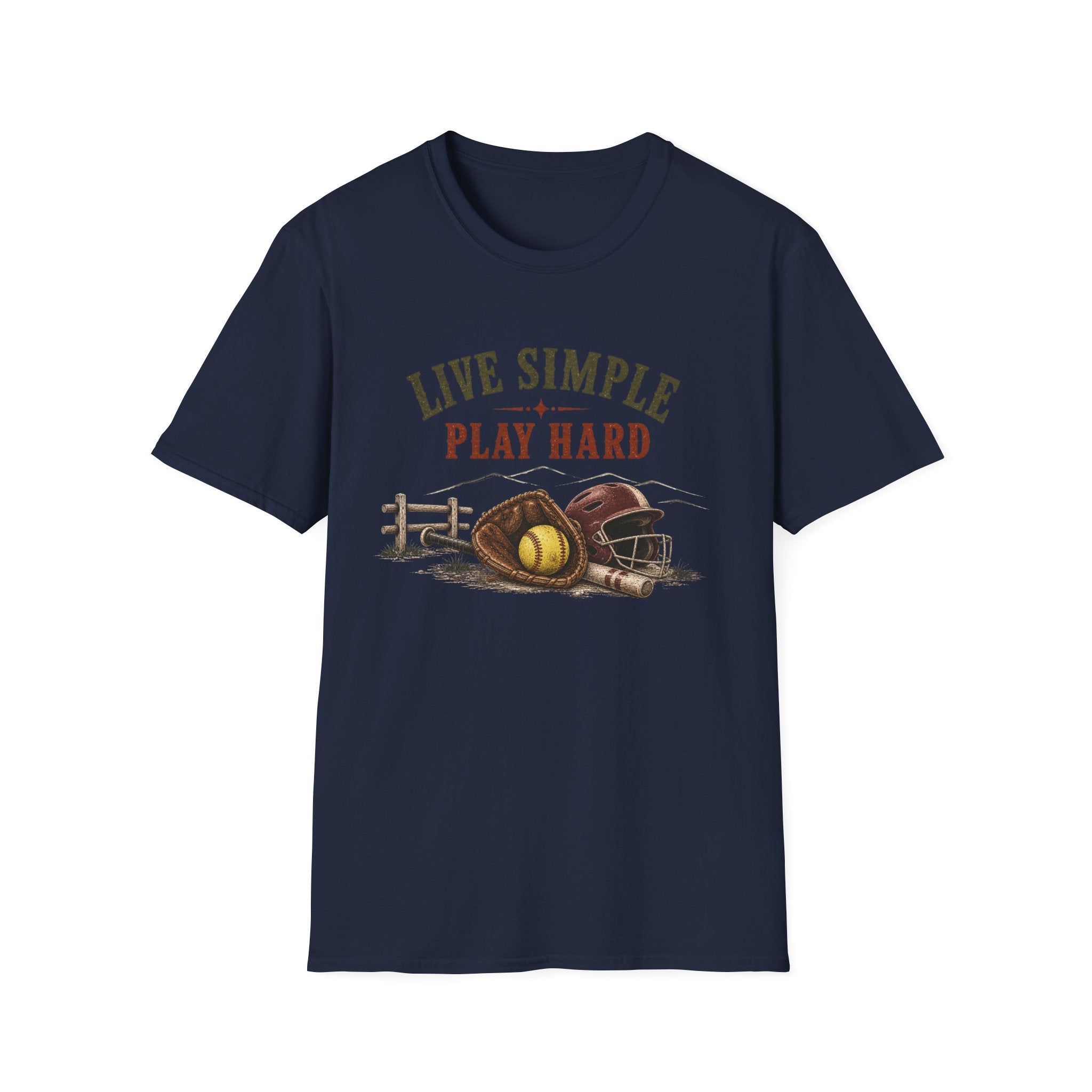 Live Simple Play Hard Softball T-Shirt — Softball Tee