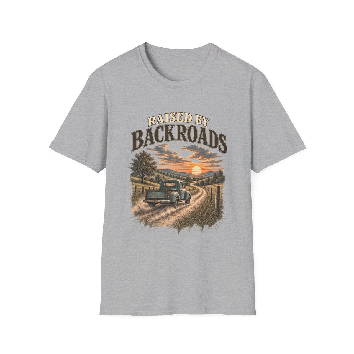 Raised by Backroads T-Shirt — Retro Truck Country Graphic Tee