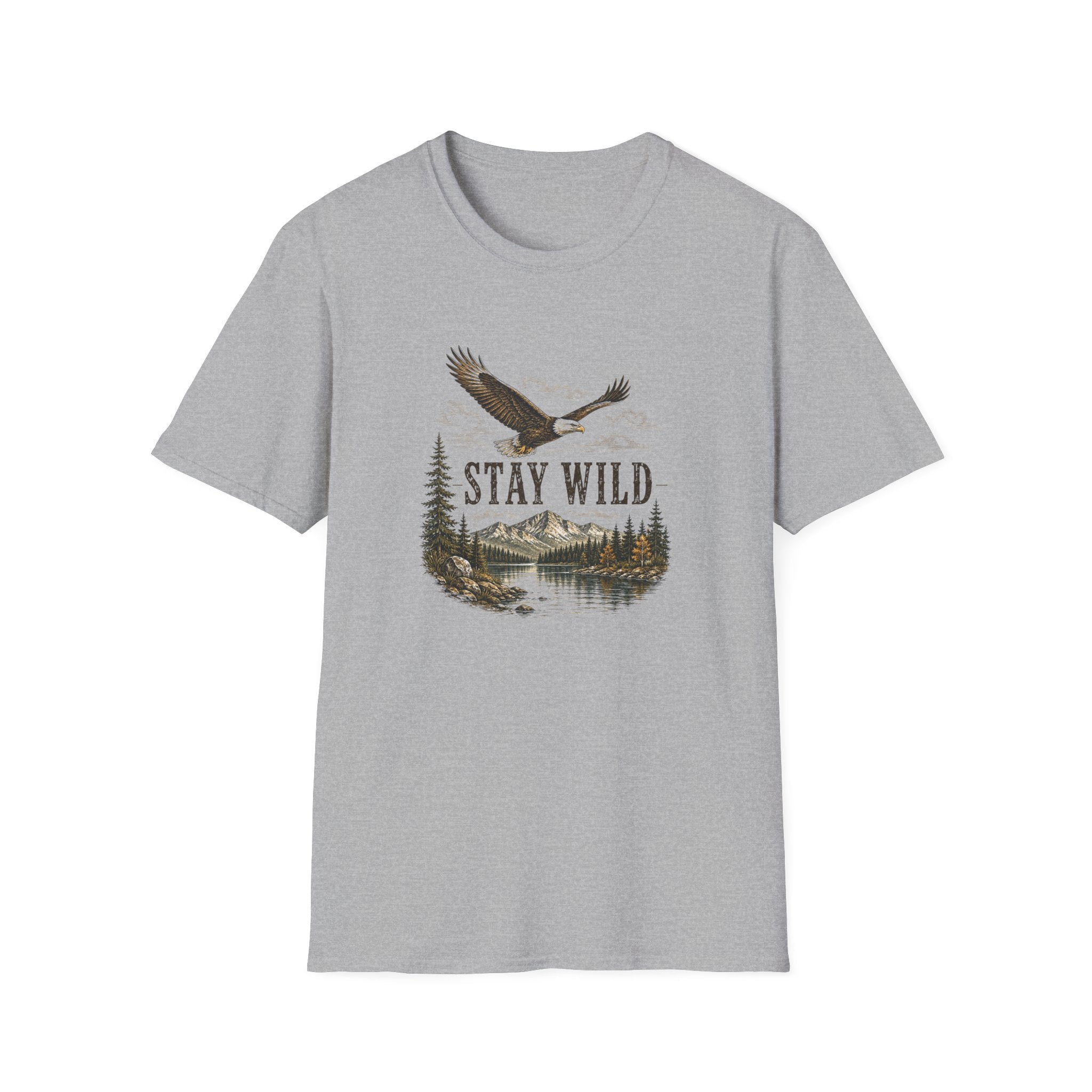 Stay Wild Eagle T-Shirt — Outdoor Nature Graphic Tee
