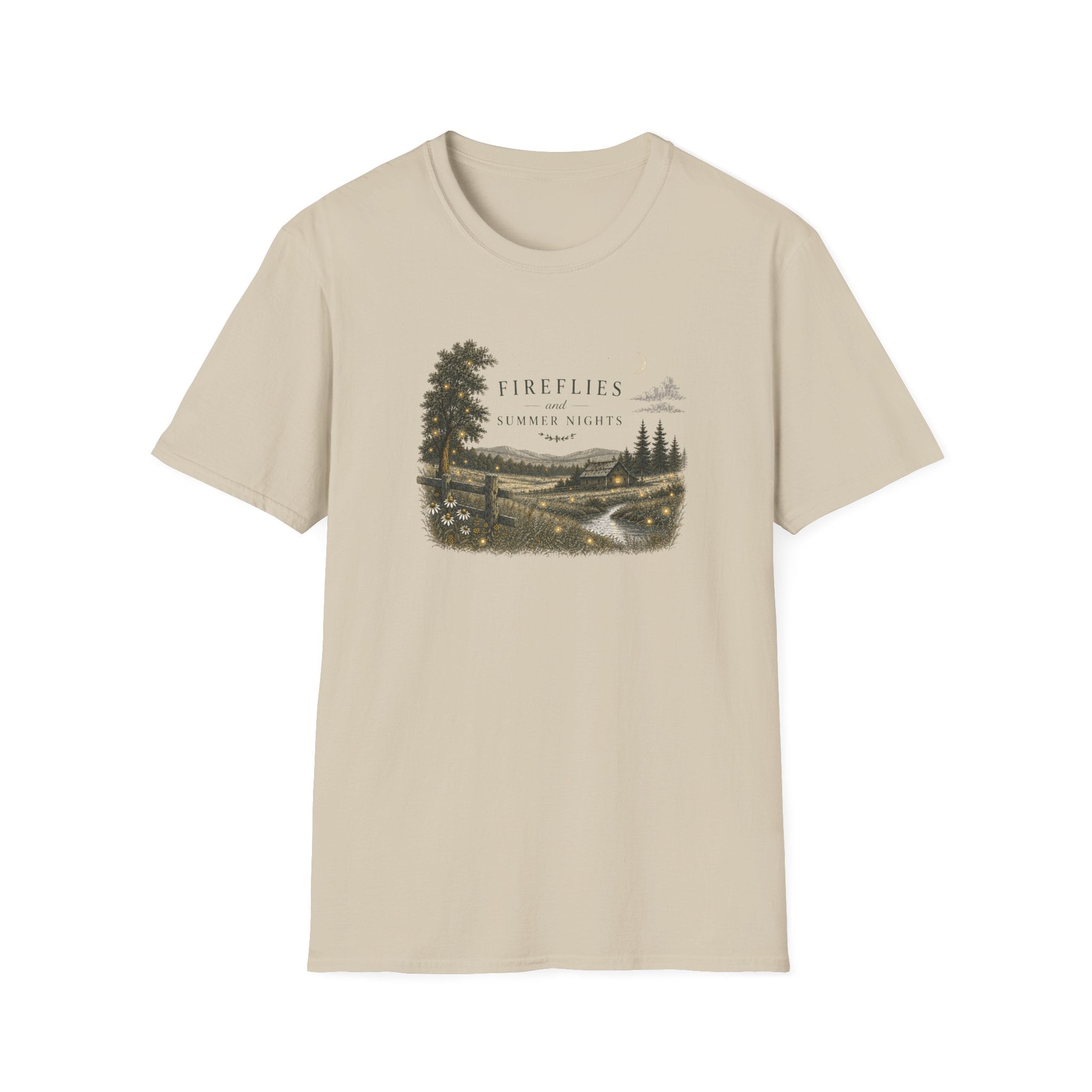 T‑Shirt — Fireflies and Summer Nights Scenic Tee