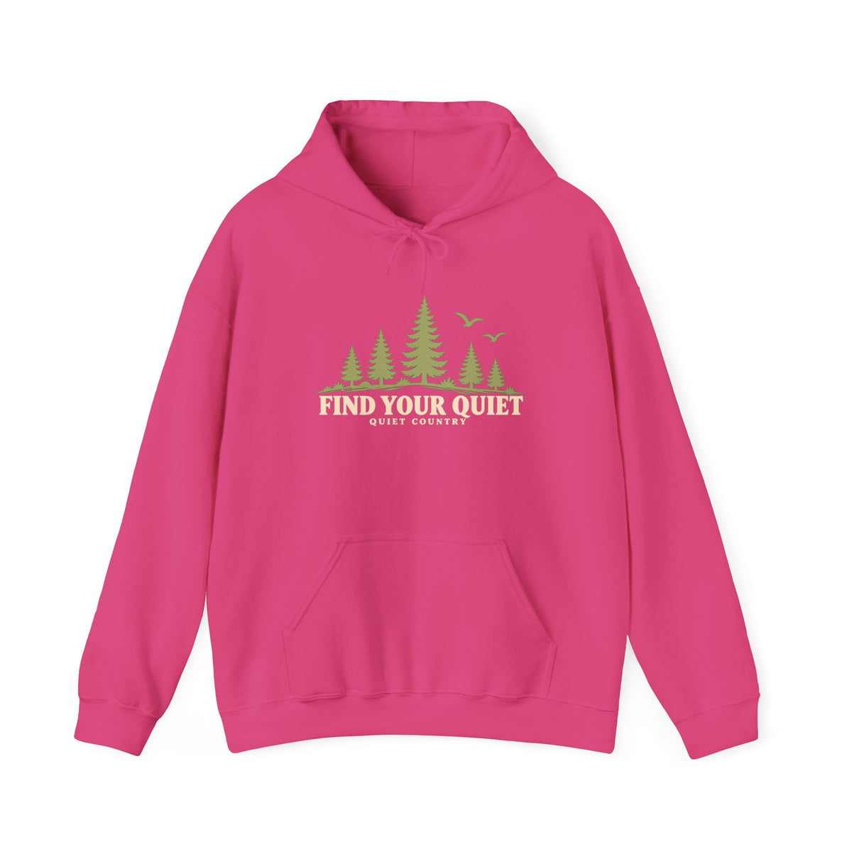 Find Your Quiet Hoodie – Outdoor Nature Pullover with Trees & Birds