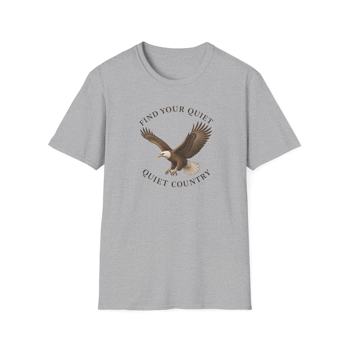Eagle "Find Your Quiet" T-Shirt — Nature Lover Graphic Tee