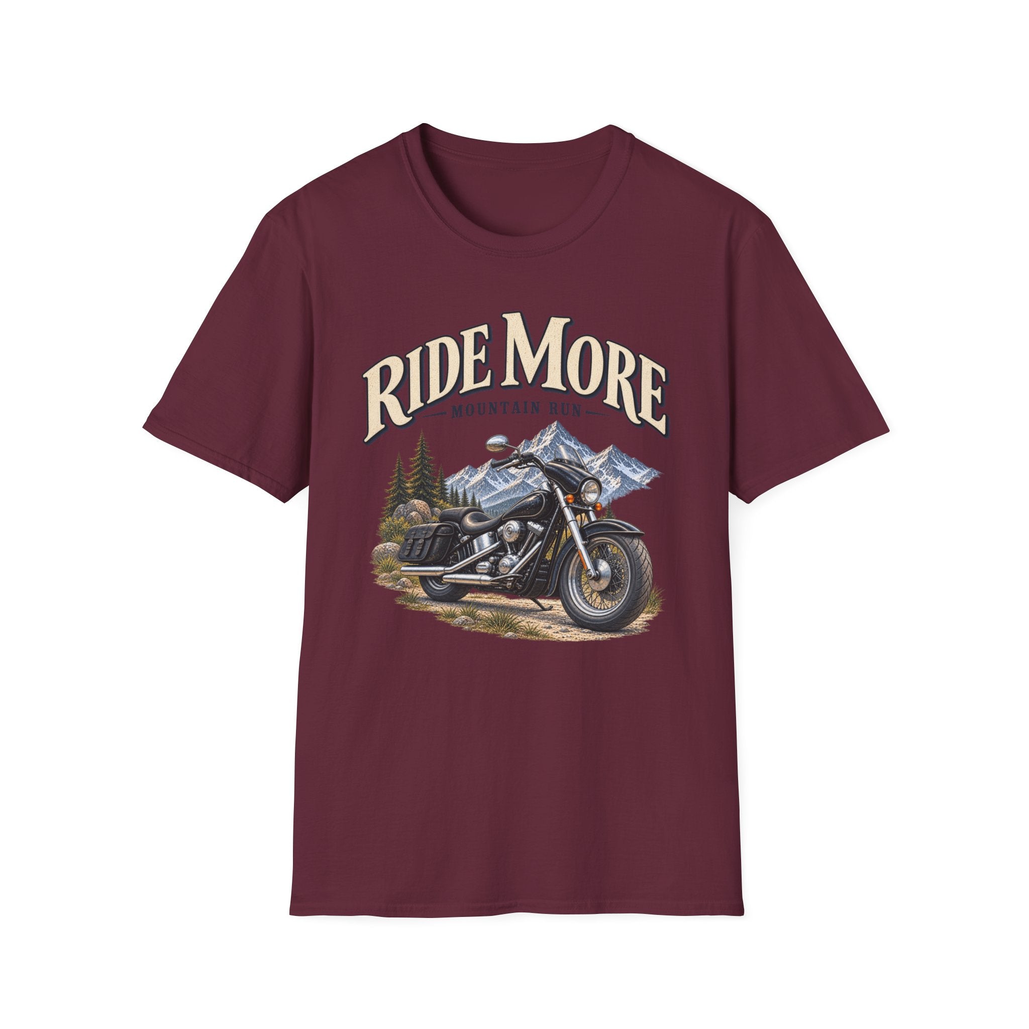 Ride More Motorcycle T‑Shirt – Mountain Run Vintage Bike Tee