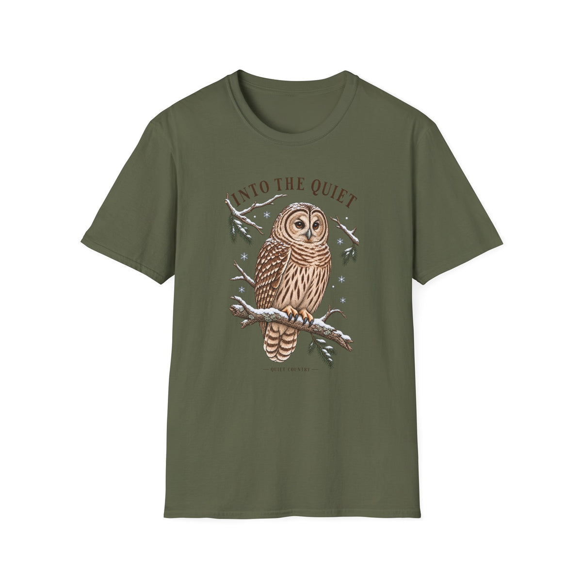 Into the Quiet Owl T-Shirt — Woodland Nature Graphic Tee