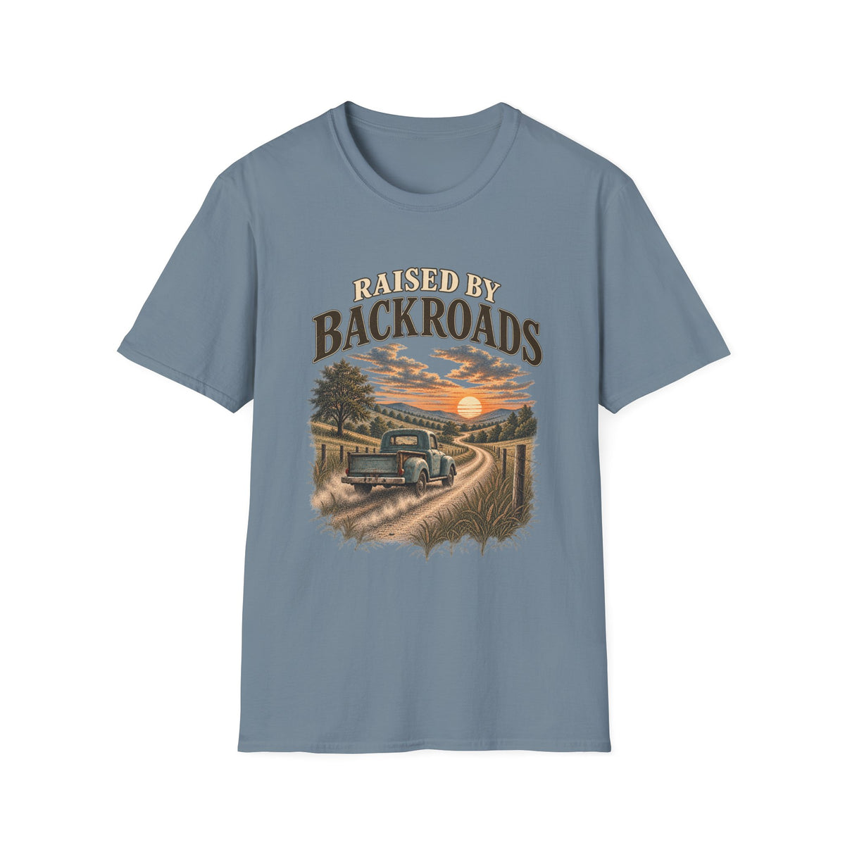 Raised by Backroads T-Shirt — Retro Truck Country Graphic Tee