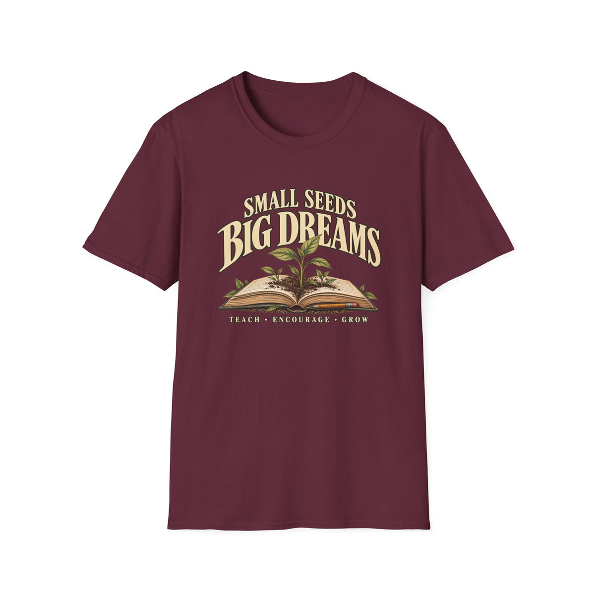 Small Seeds, Big Dreams Teaching T-Shirt — Inspirational Teacher Gardening Tee