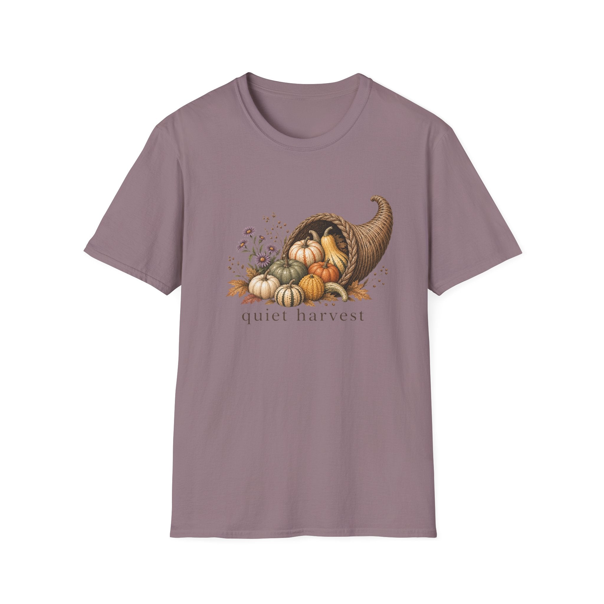 Cornucopia Fall T-Shirt — 'Quiet Harvest' Autumn Pumpkin Tee