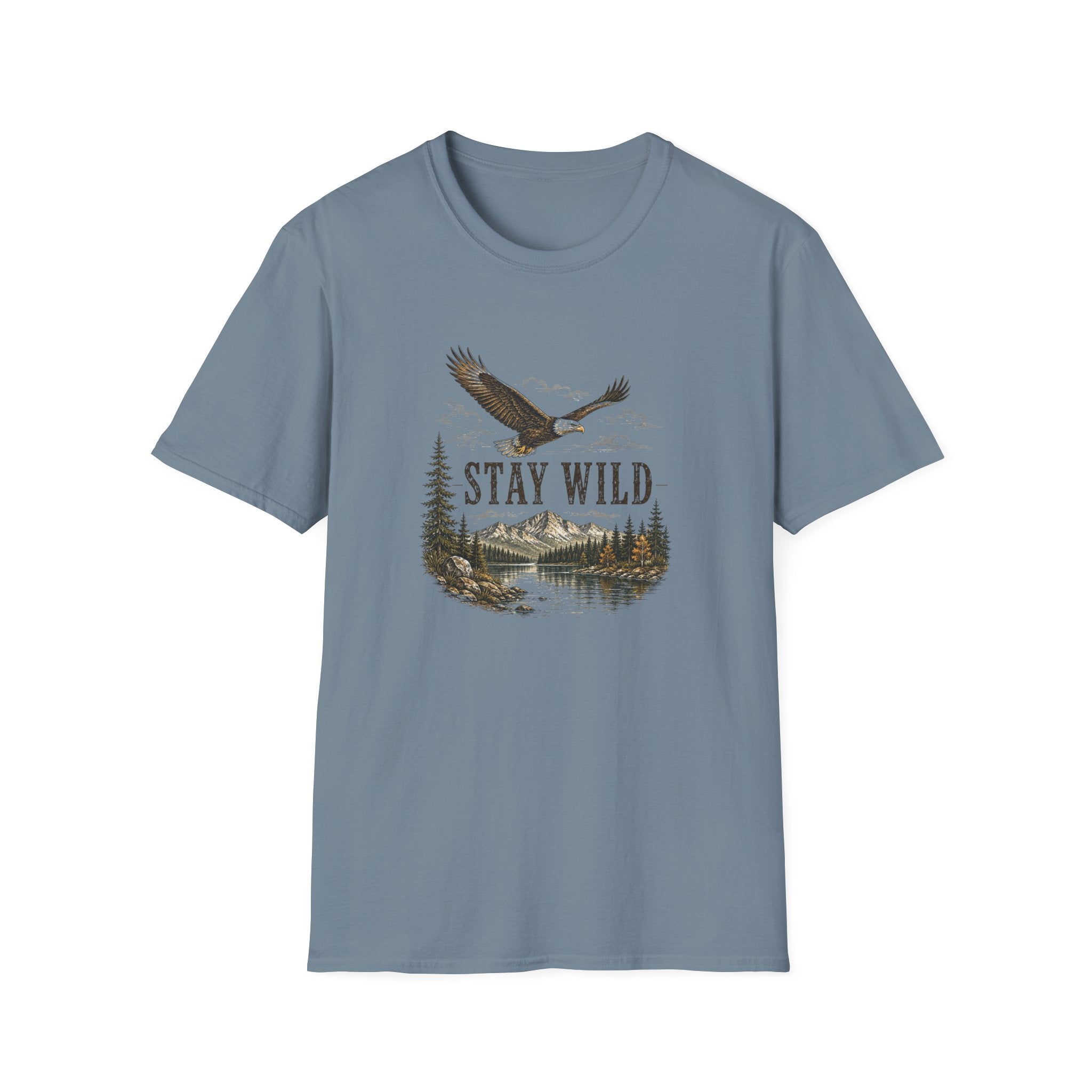 Stay Wild Eagle T-Shirt — Outdoor Nature Graphic Tee