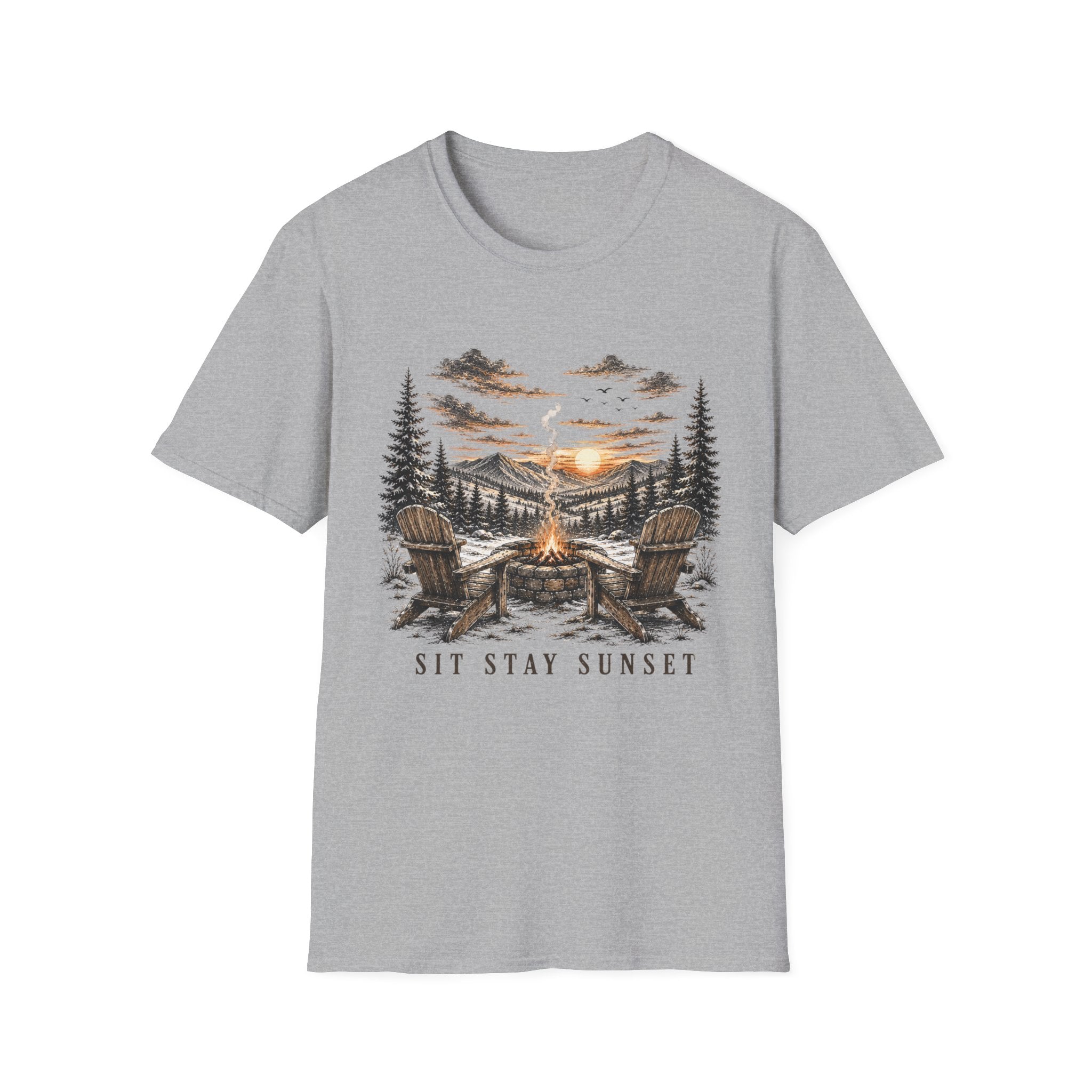 Sit Stay Sunset Campfire— Winter Tee