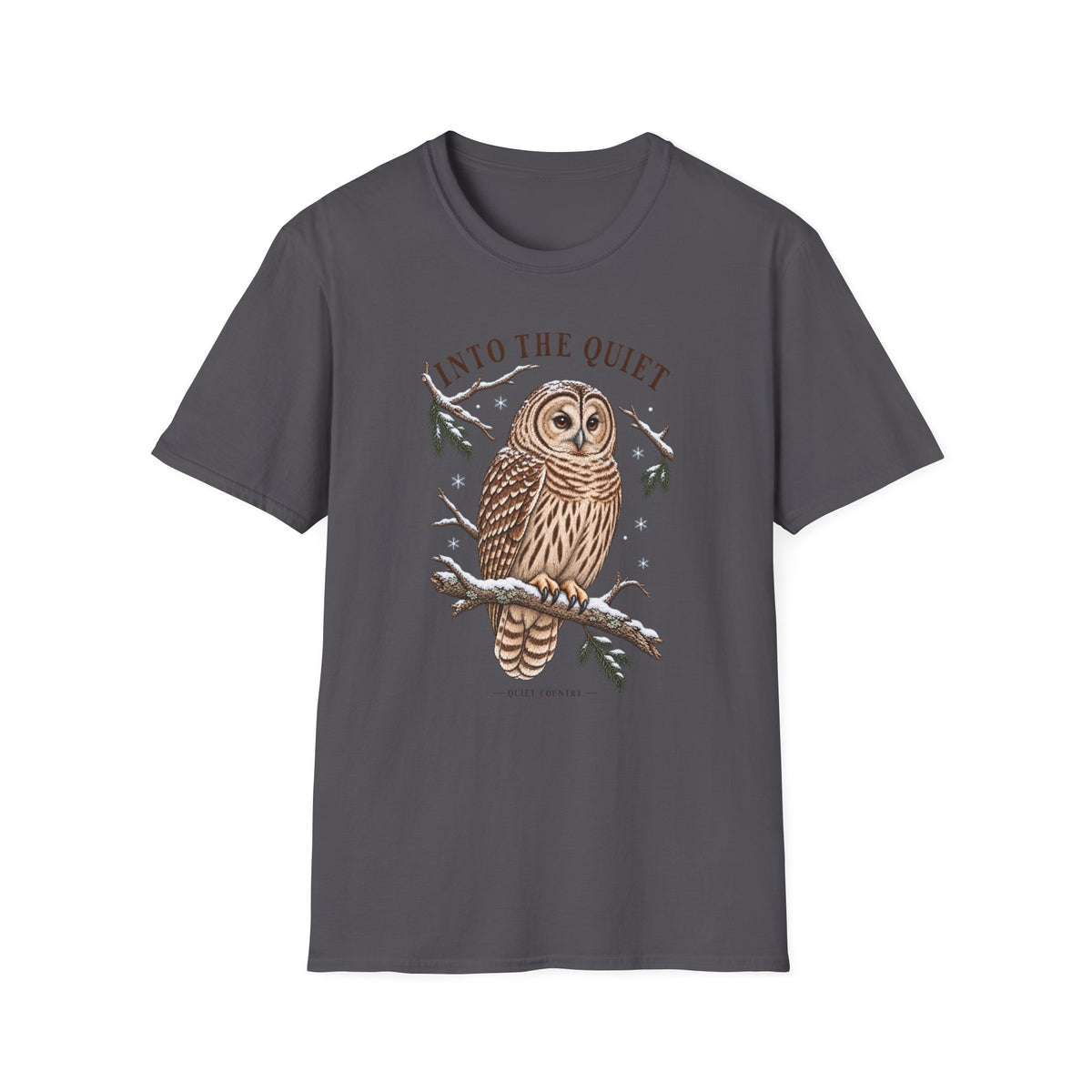 Into the Quiet Owl T-Shirt — Woodland Nature Graphic Tee