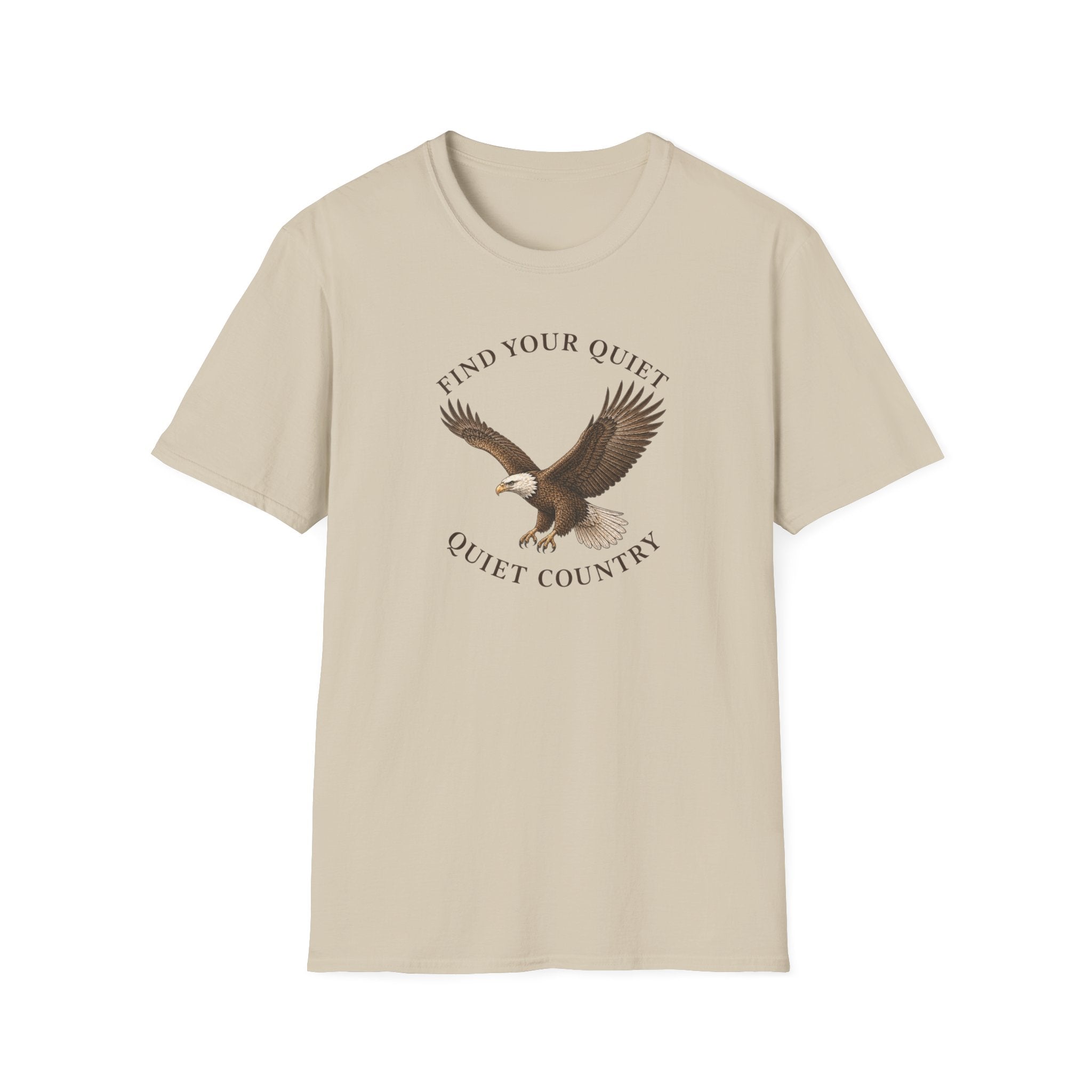 Eagle "Find Your Quiet" T-Shirt — Nature Lover Graphic Tee