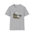 Find Your Quiet Fishing T-Shirt — Scenic Lake & Pine Fishing Graphic Tee