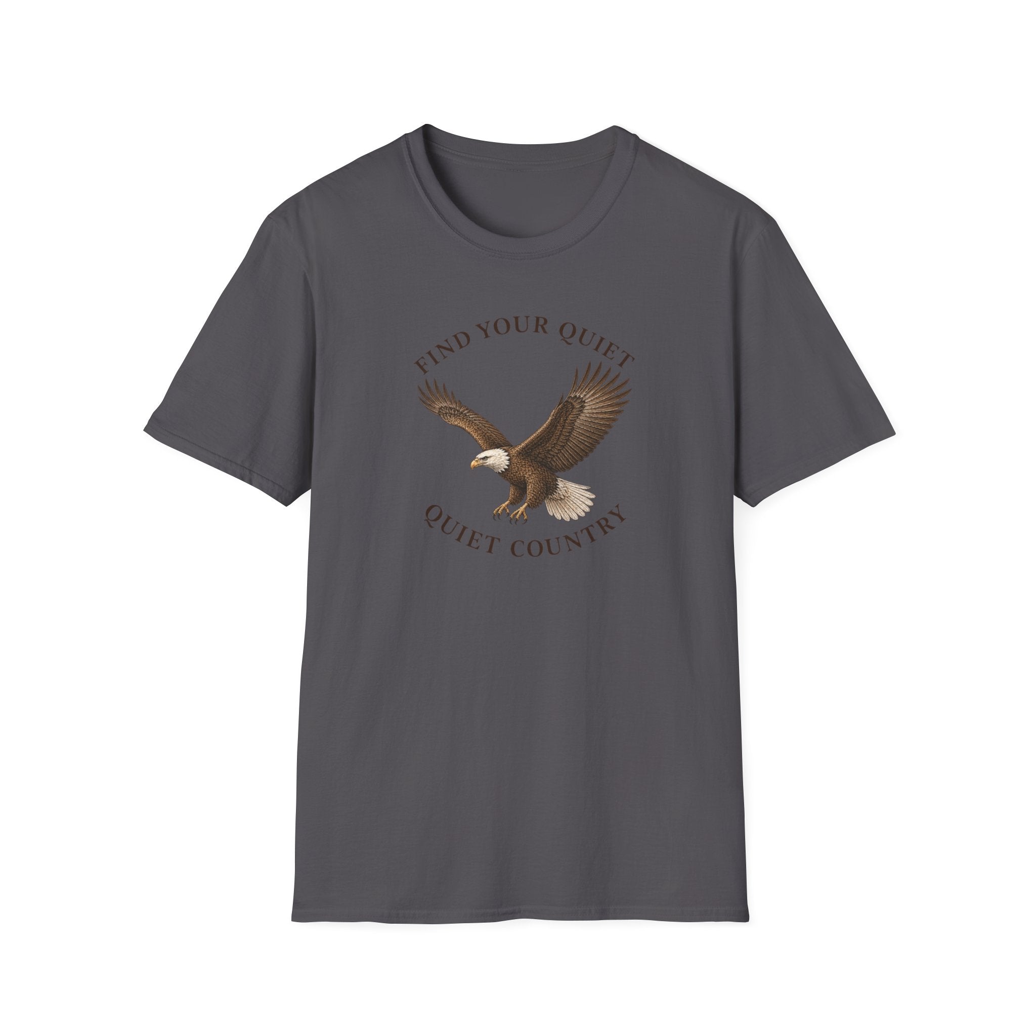 Eagle "Find Your Quiet" T-Shirt — Nature Lover Graphic Tee