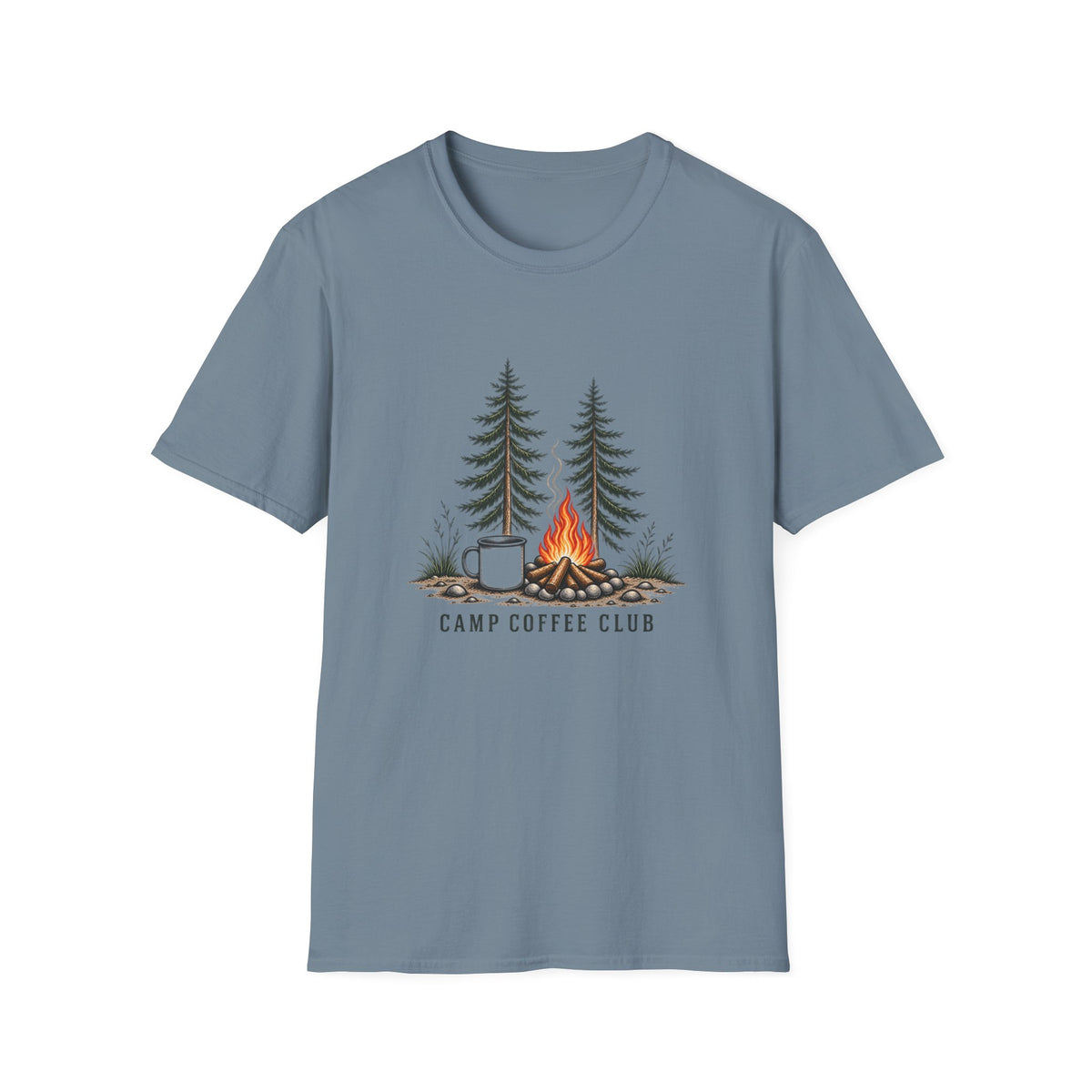 Camp Coffee Club T-Shirt — Camping Coffee Graphic Tee
