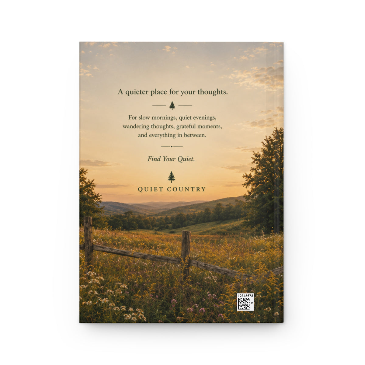 Find Your Quiet Hardcover Journal — Lined Reflection Notebook for Mindfulness & Gratitude