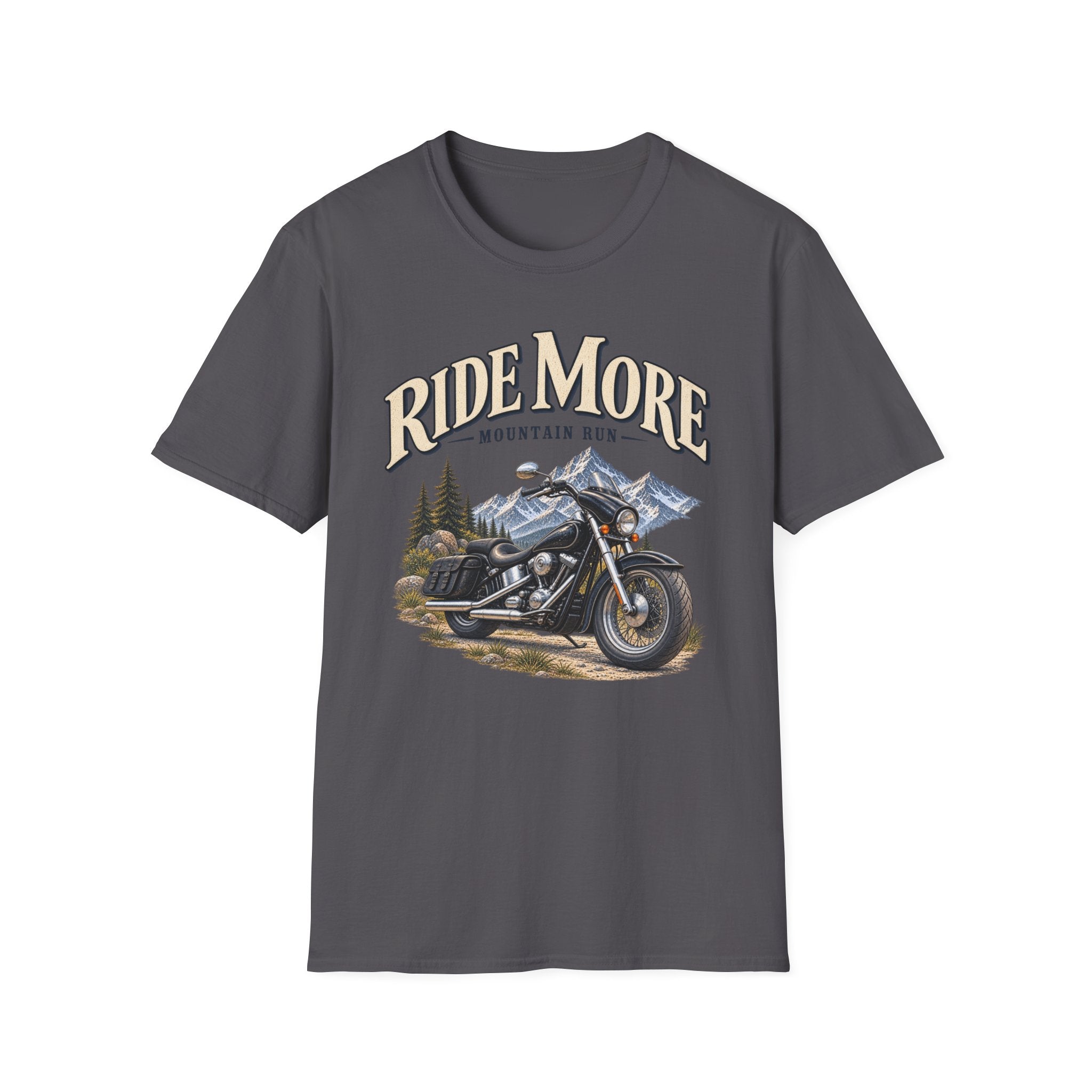 Ride More Motorcycle T‑Shirt – Mountain Run Vintage Bike Tee