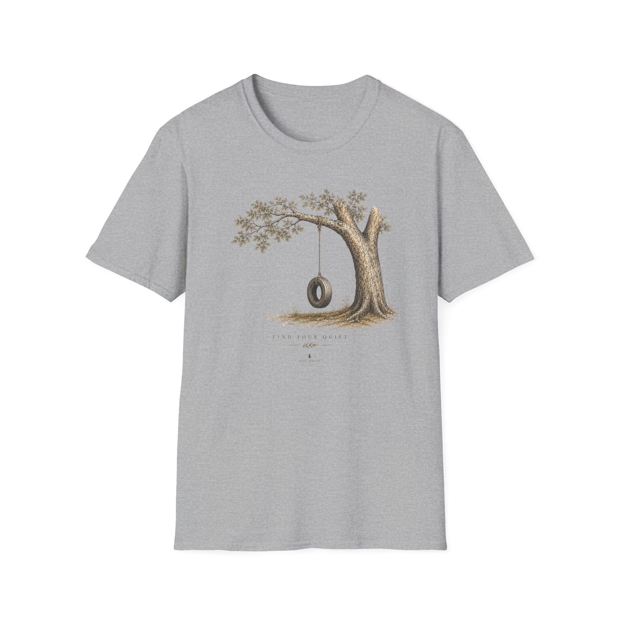 Nostalgic Tire Swing Tee — Vintage Tree Memory T-Shirt