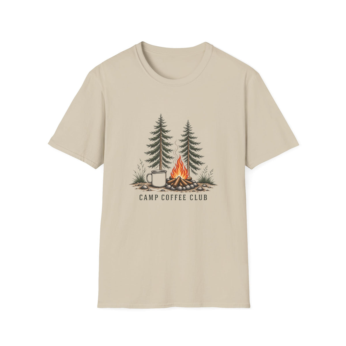 Camp Coffee Club T-Shirt — Camping Coffee Graphic Tee