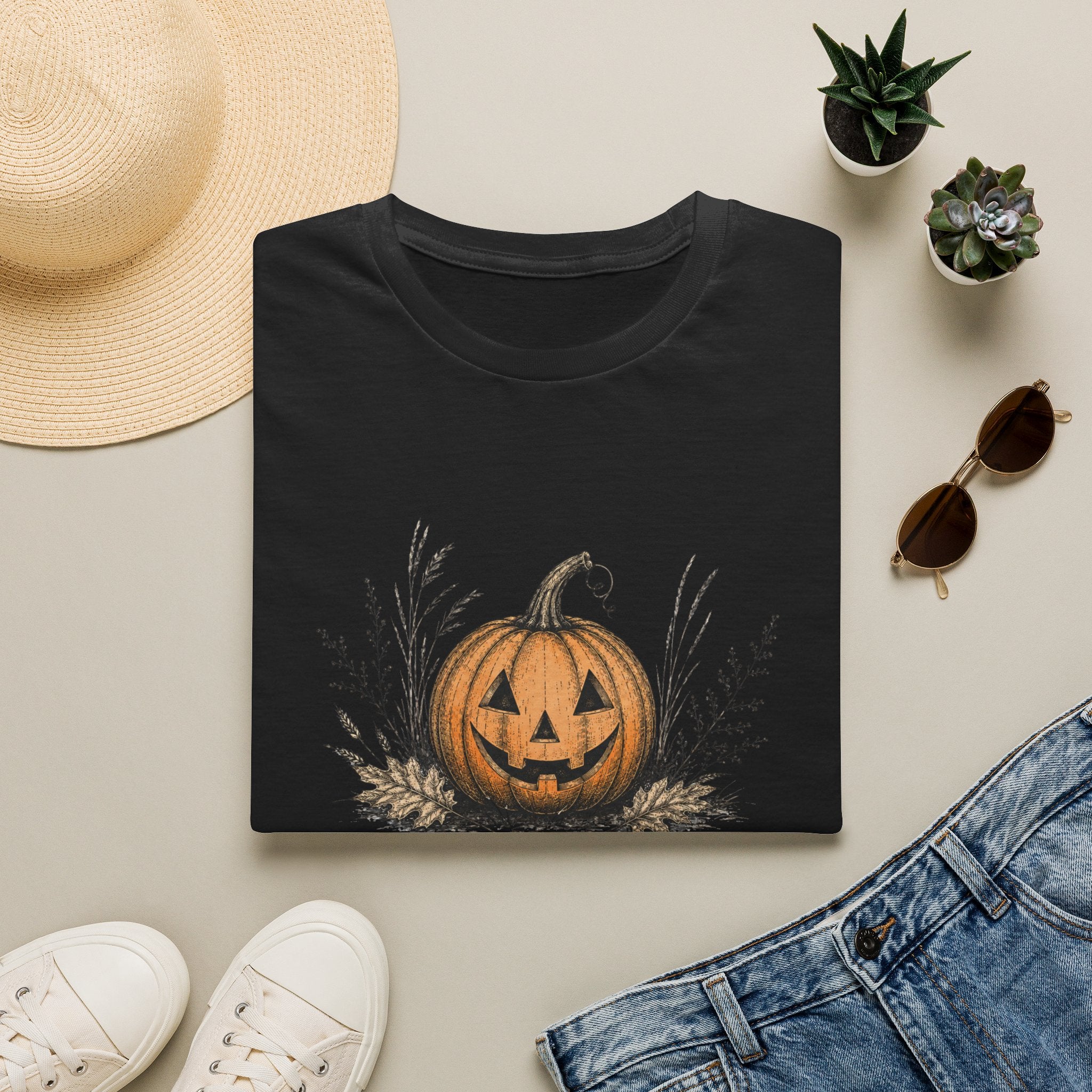 Halloween Jack-O'-Lantern T-Shirt — Cute Pumpkin Fall Tee