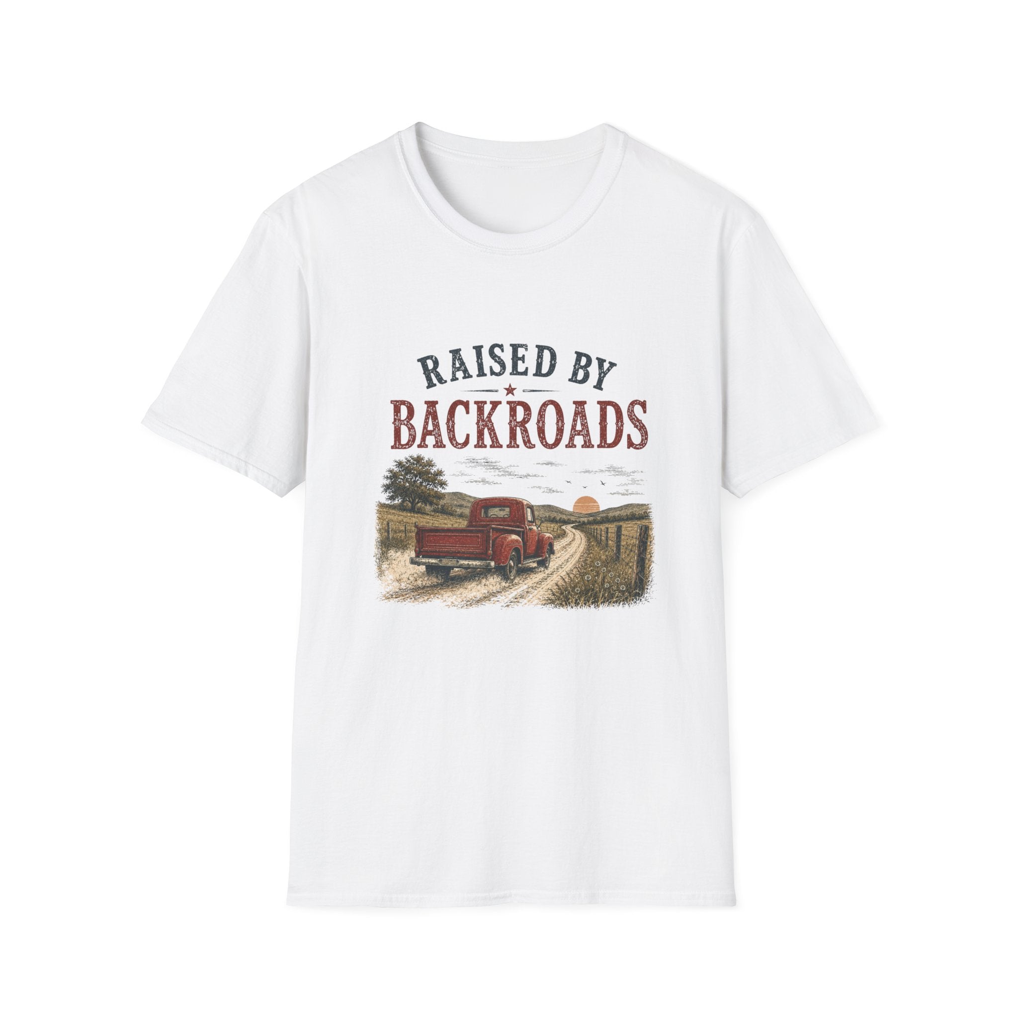 Raised By Backroads T-Shirt — Vintage Truck Country Graphic Tee