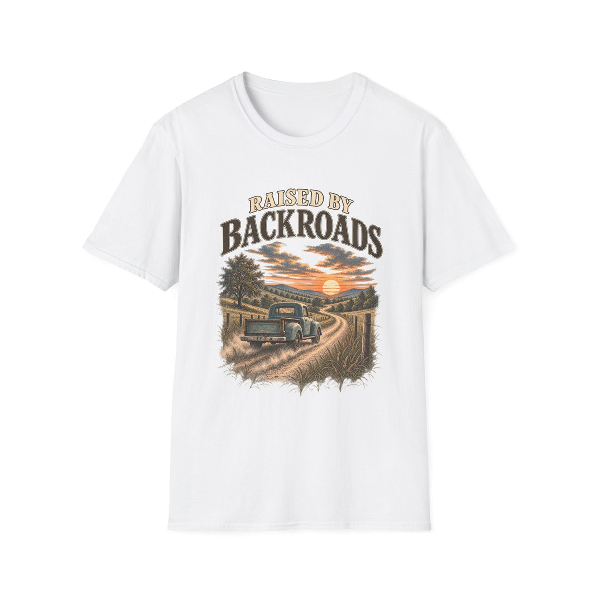 Raised by Backroads T-Shirt — Retro Truck Country Graphic Tee