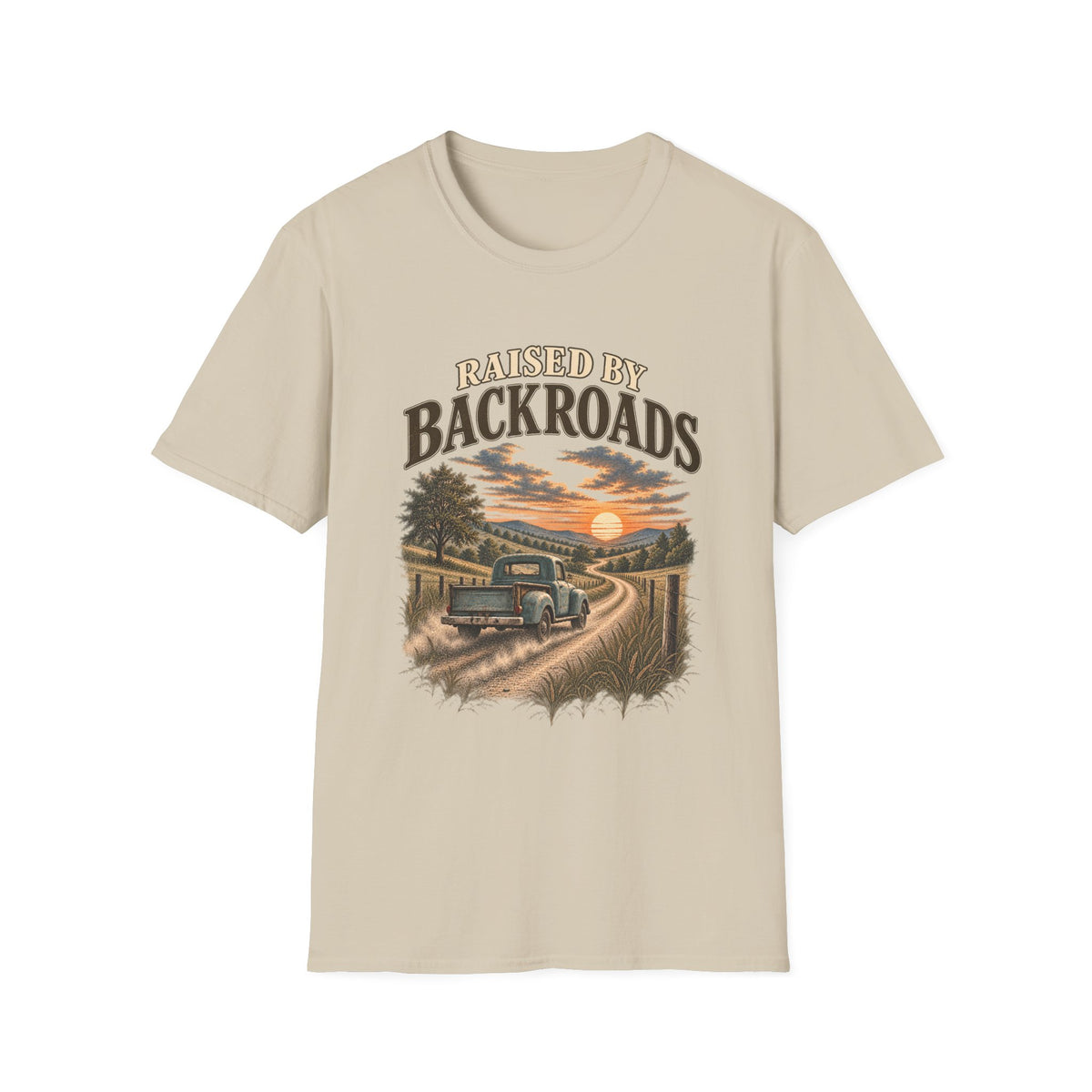Raised by Backroads T-Shirt — Retro Truck Country Graphic Tee