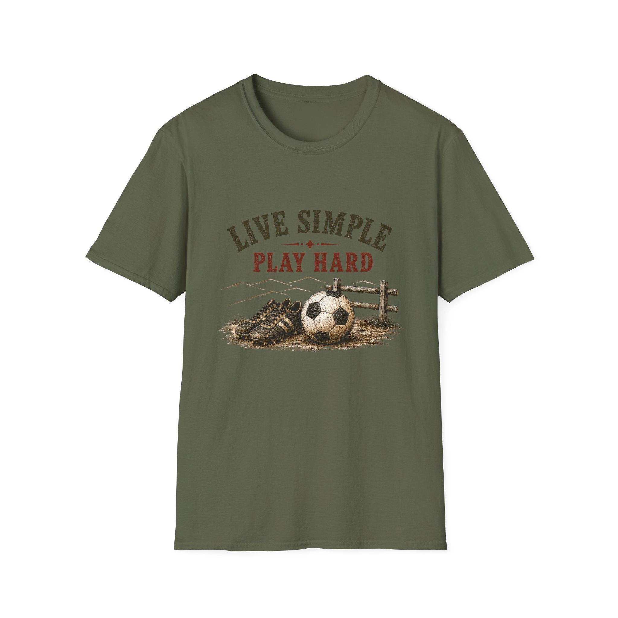 Live Simple Play Hard Soccer T-Shirt —  Graphic Tee