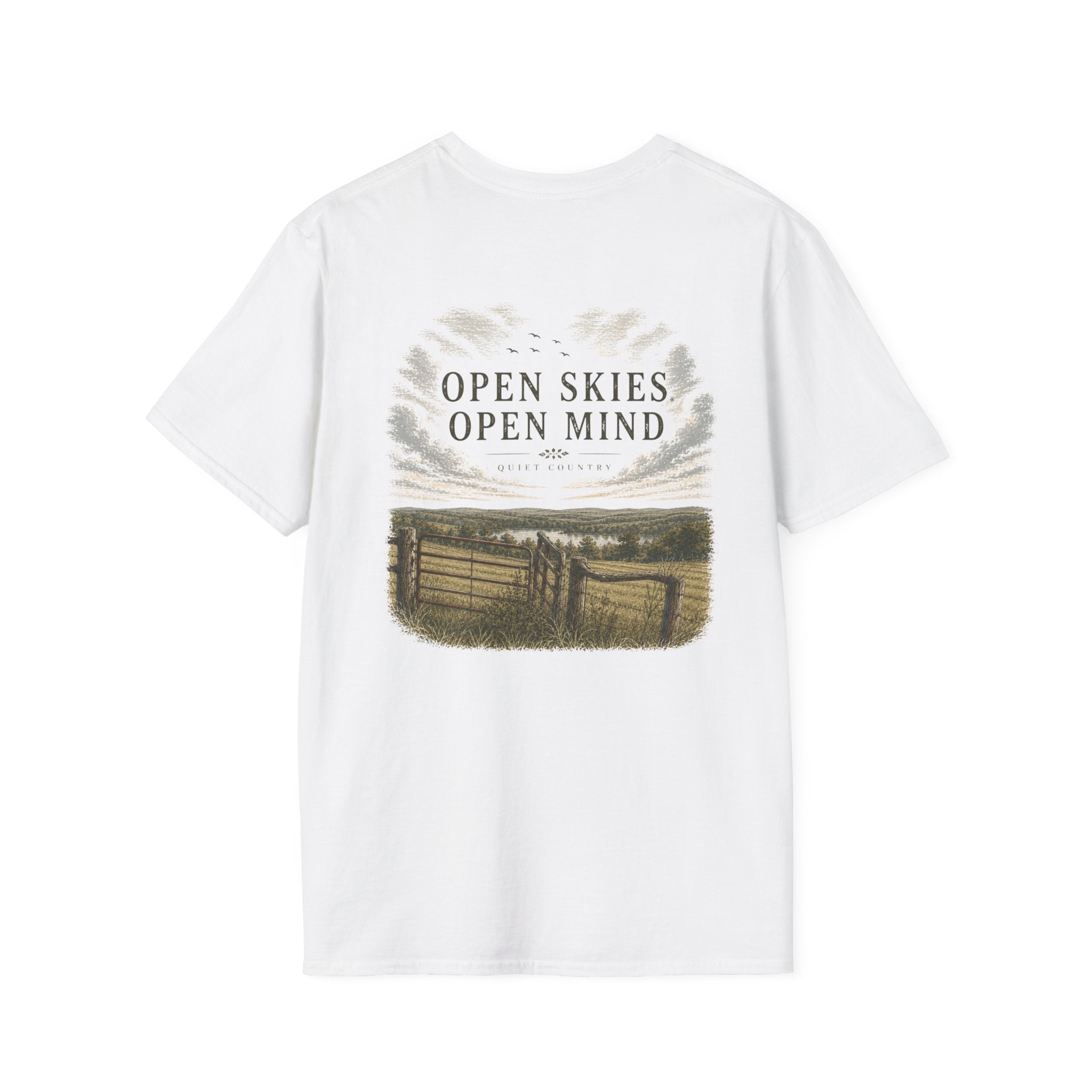 Classic White T-Shirt — Back design