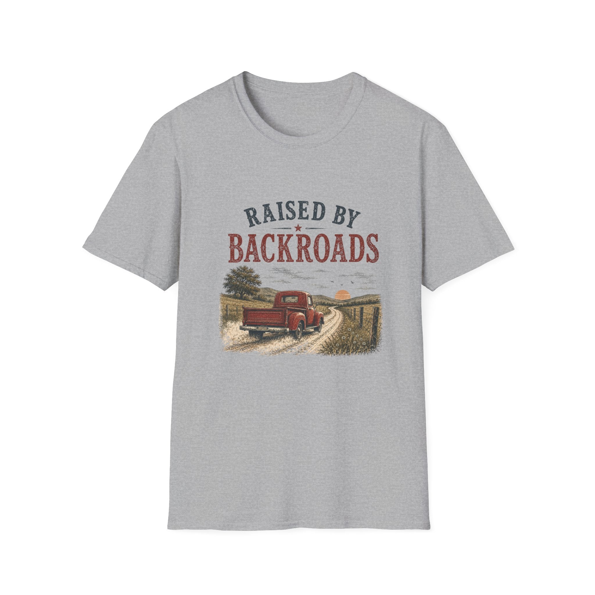 Raised By Backroads T-Shirt — Vintage Truck Country Graphic Tee