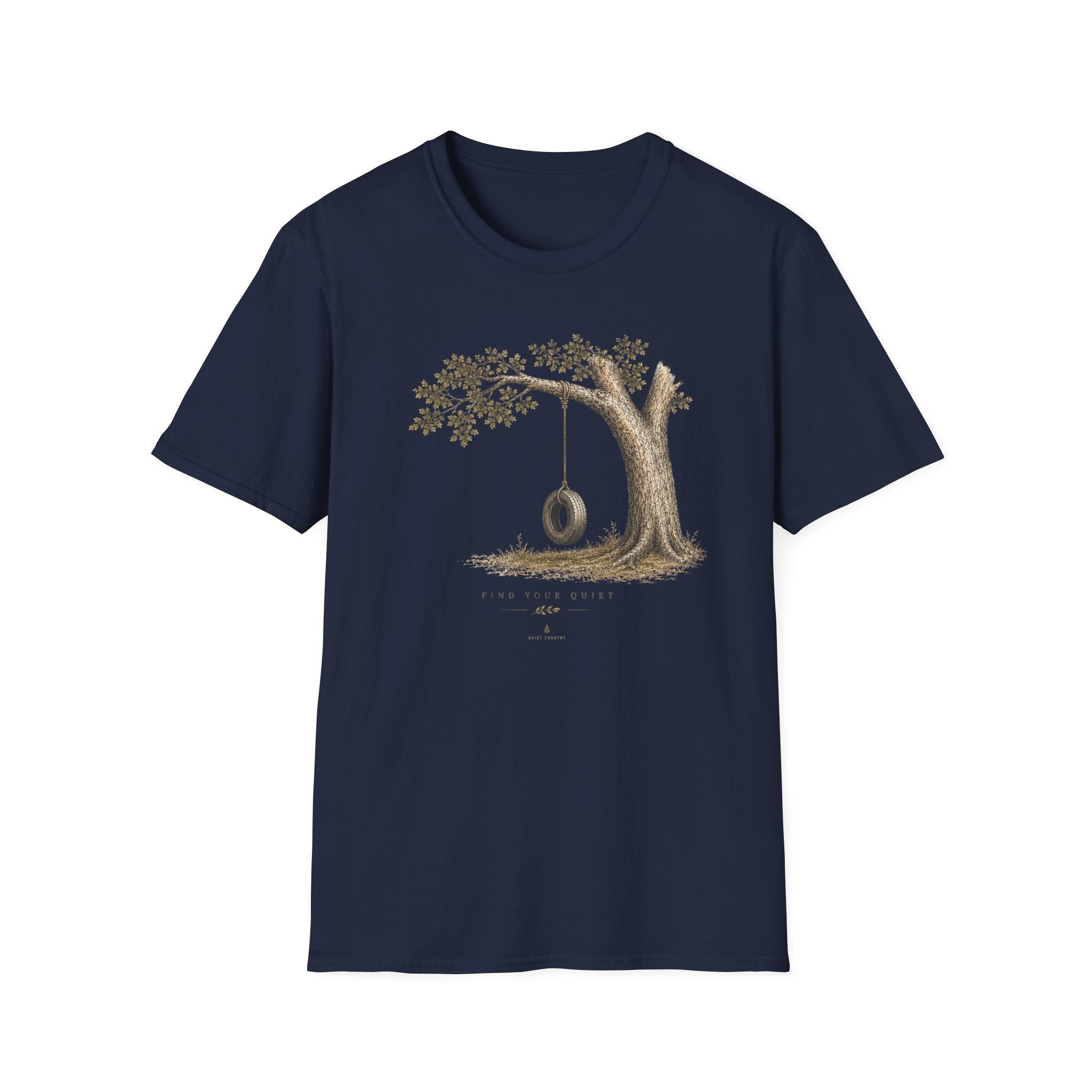 Nostalgic Tire Swing Tee — Vintage Tree Memory T-Shirt
