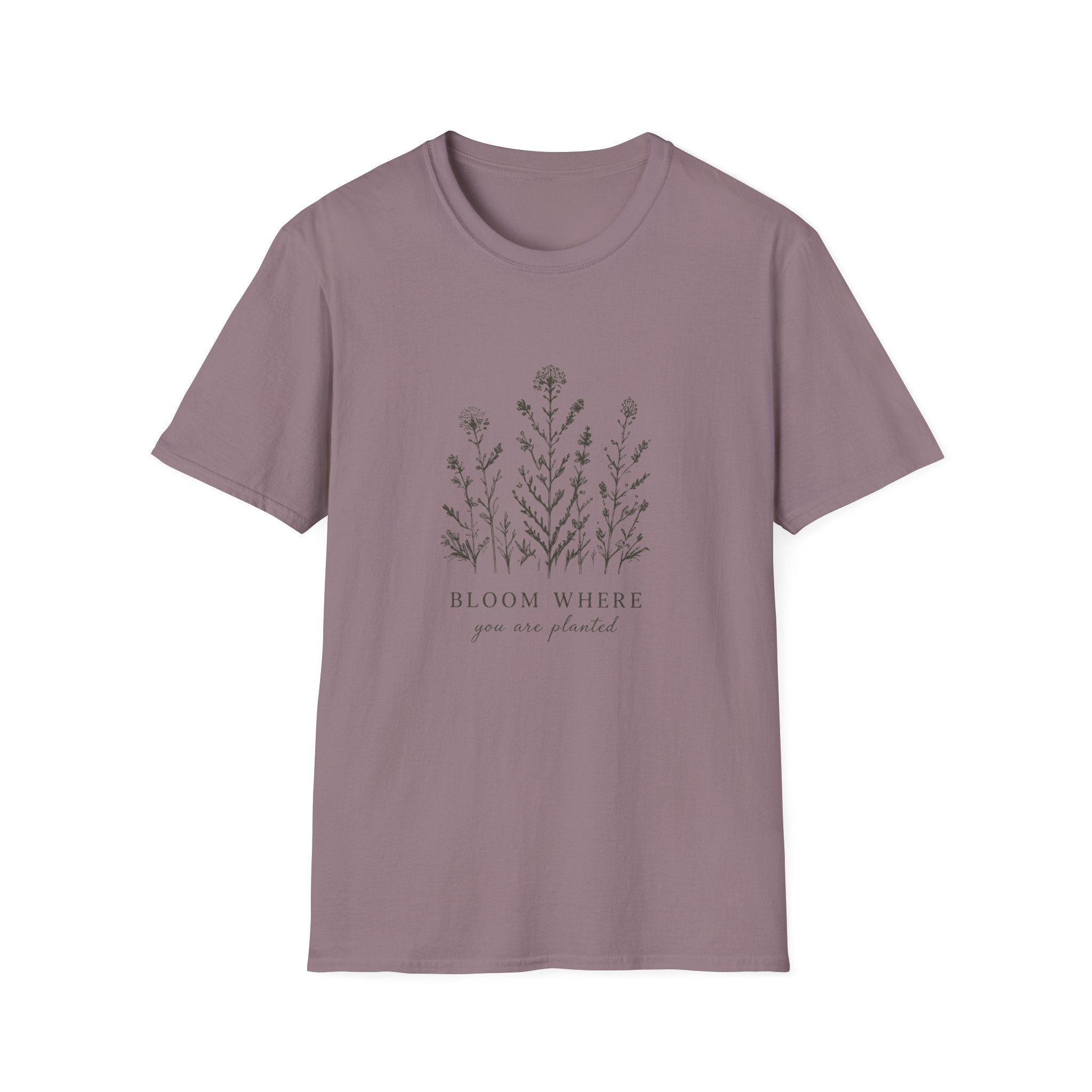 Floral Tee — 'Bloom Where Planted' Minimal Wildflower T-Shirt
