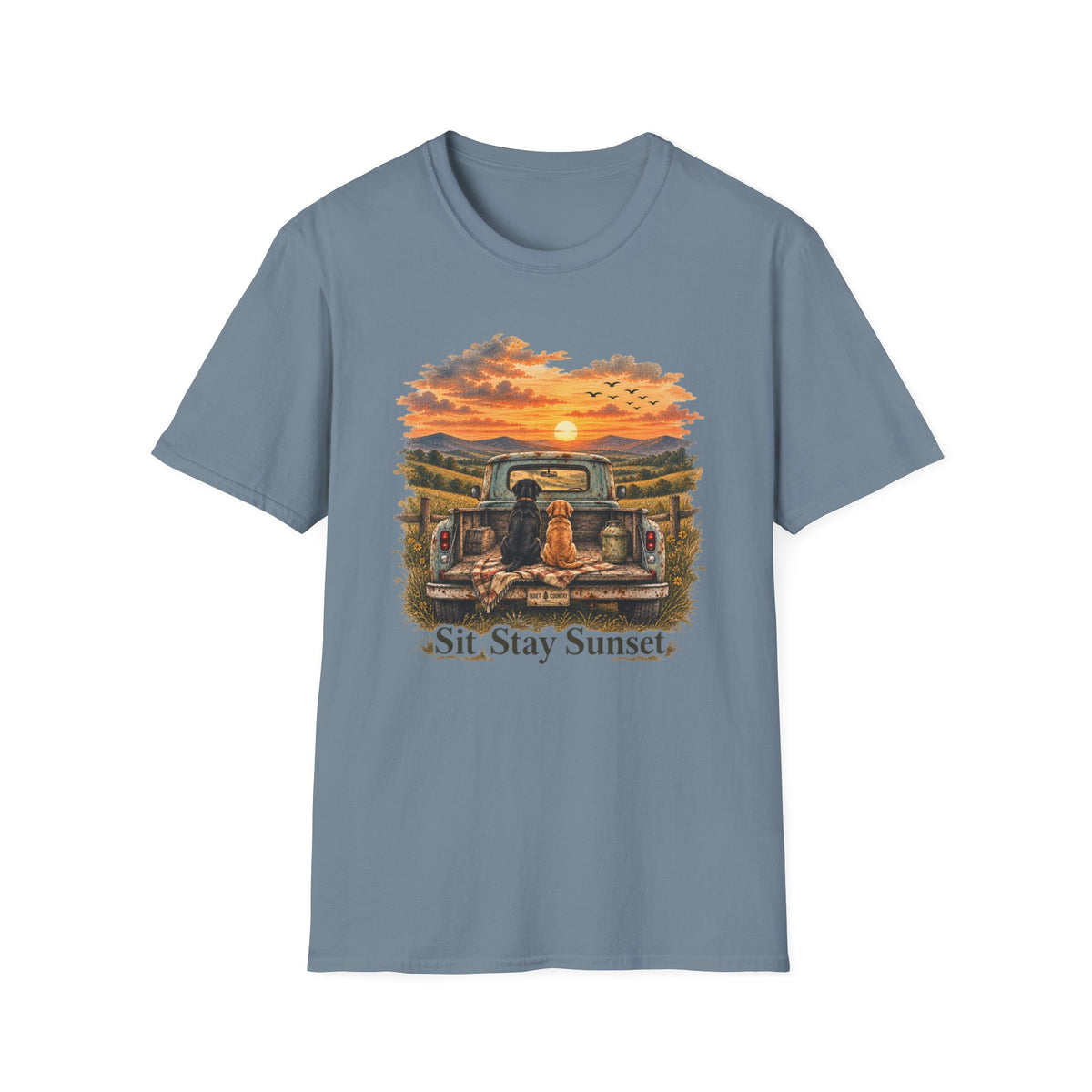 Sit, Stay, Sunset T-Shirt — Dog & Truck Sunset Graphic Tee