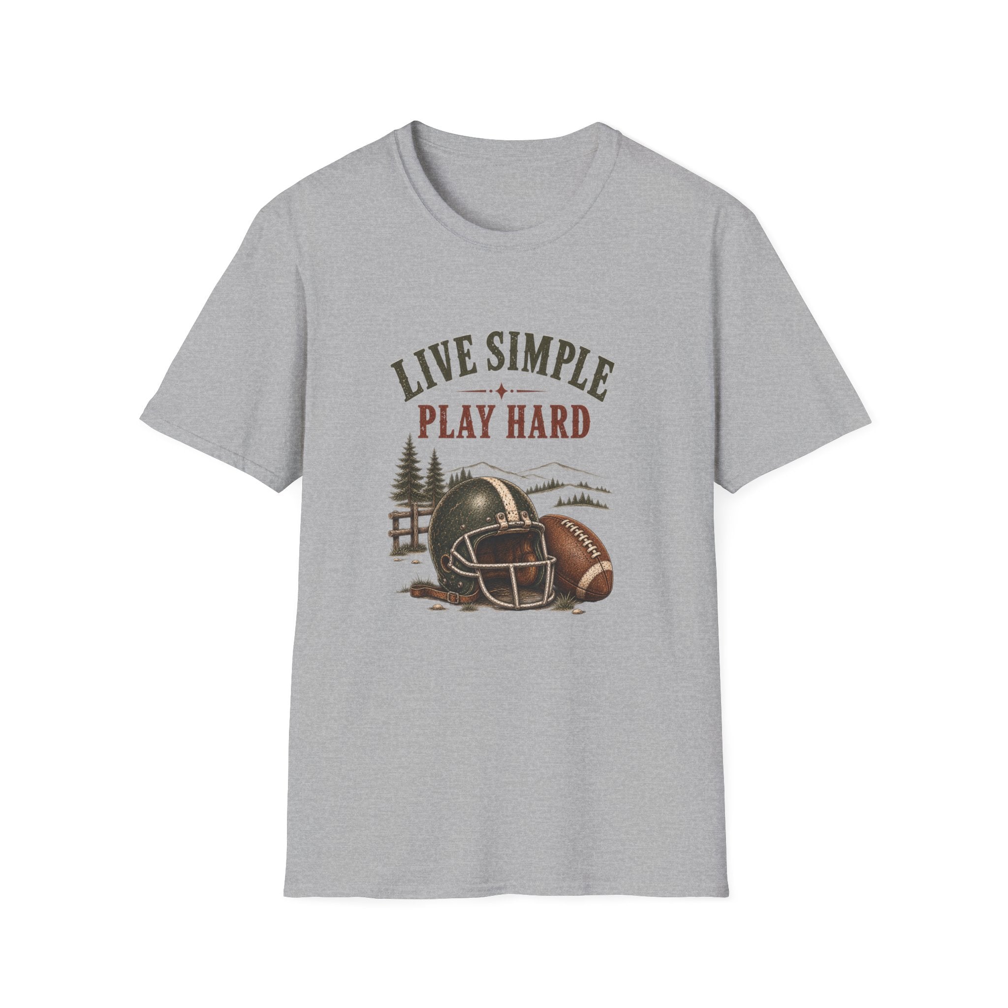 Live Simple Play Hard T-Shirt — Outdoor Camping Vintage Graphic Tee