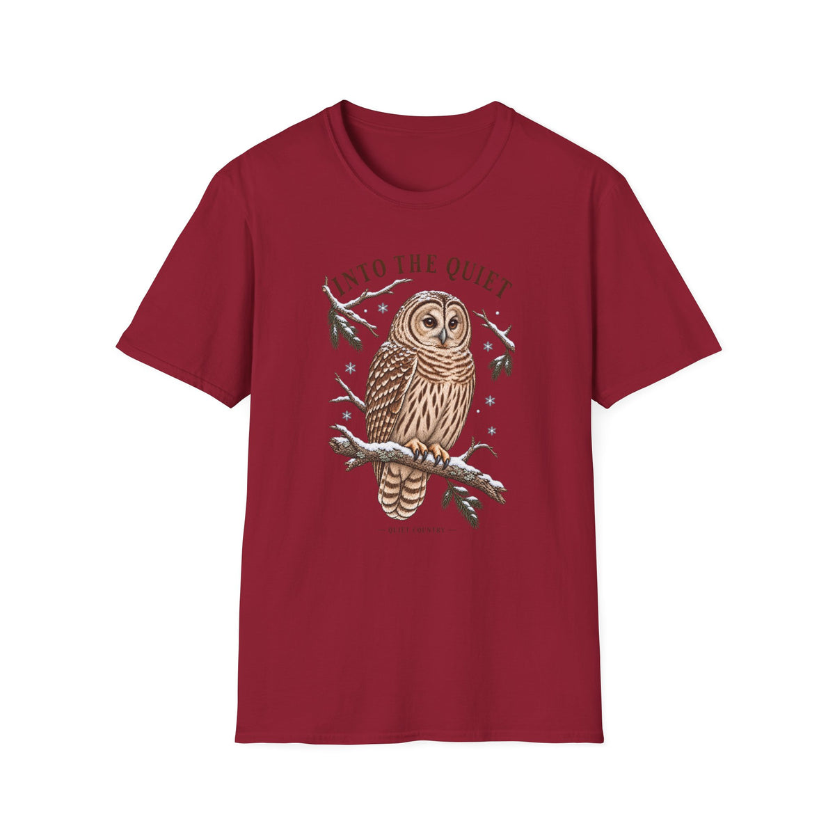 Into the Quiet Owl T-Shirt — Woodland Nature Graphic Tee