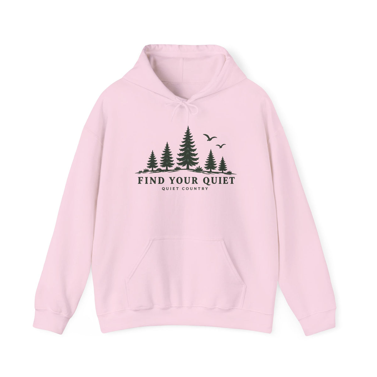 Find Your Quiet Hoodie - Forest Trees & Birds Relaxation Pullover