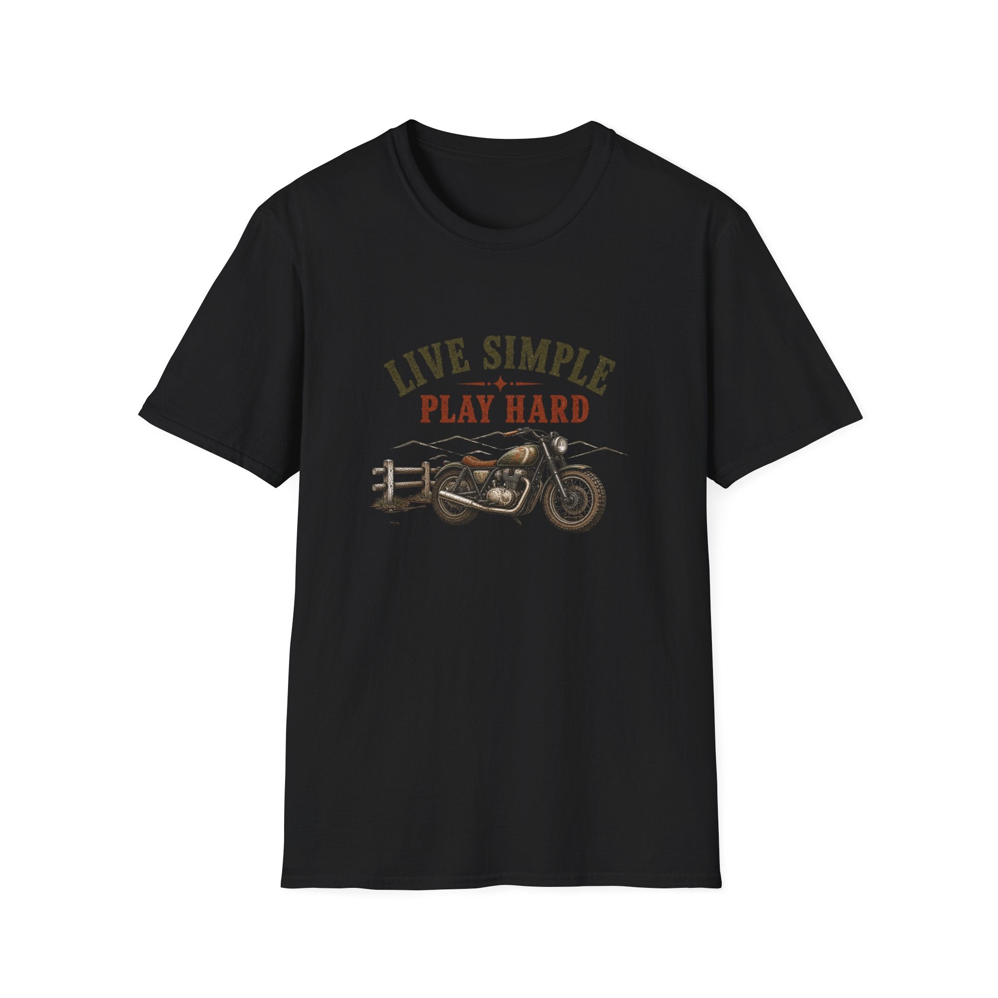 Live Simple Play Hard Motorcycle T-Shirt