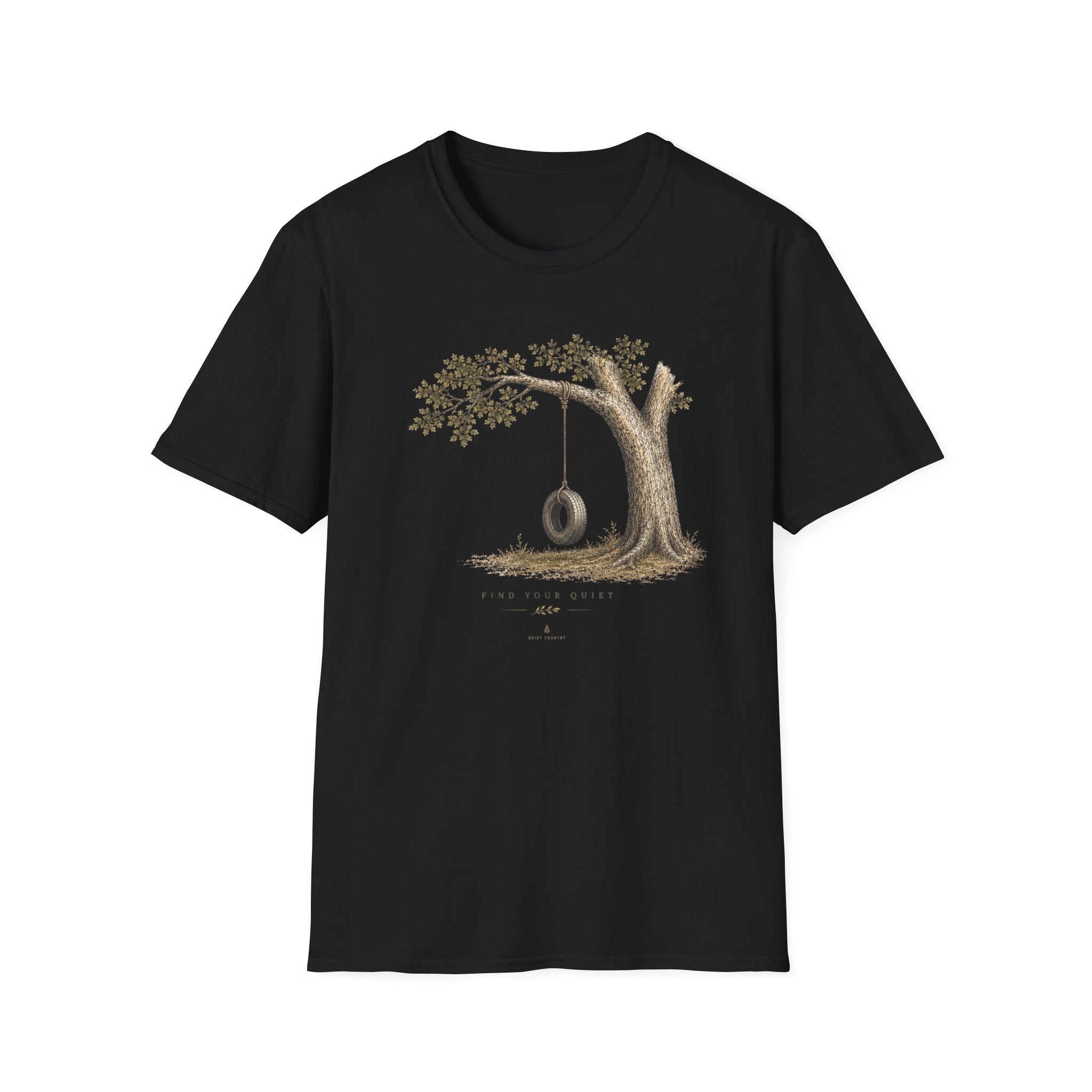 Nostalgic Tire Swing Tee — Vintage Tree Memory T-Shirt