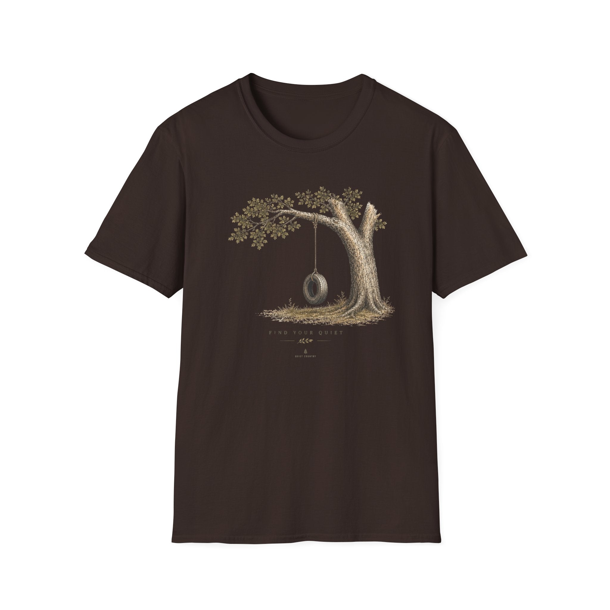 Nostalgic Tire Swing Tee — Vintage Tree Memory T-Shirt