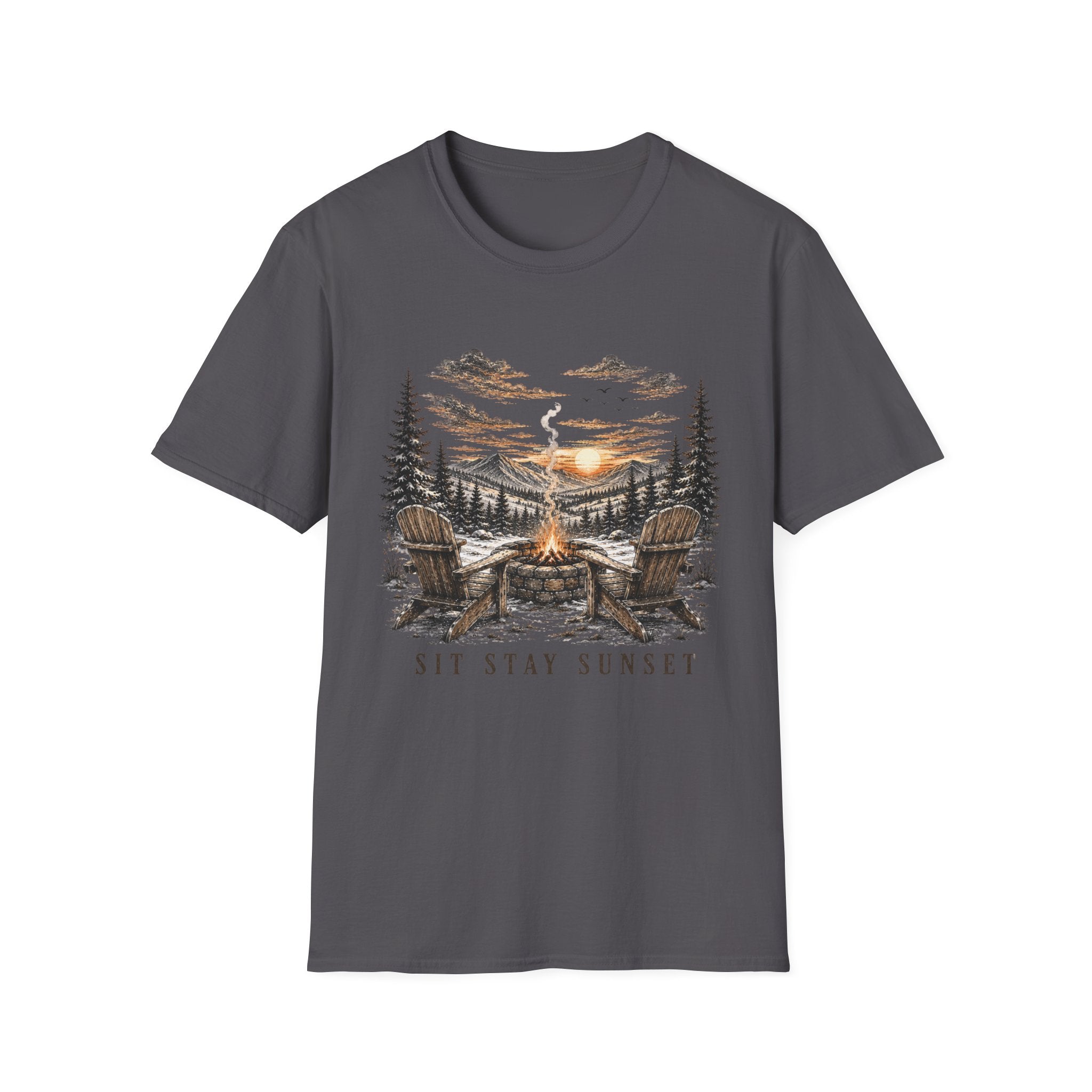 Sit Stay Sunset Campfire— Winter Tee