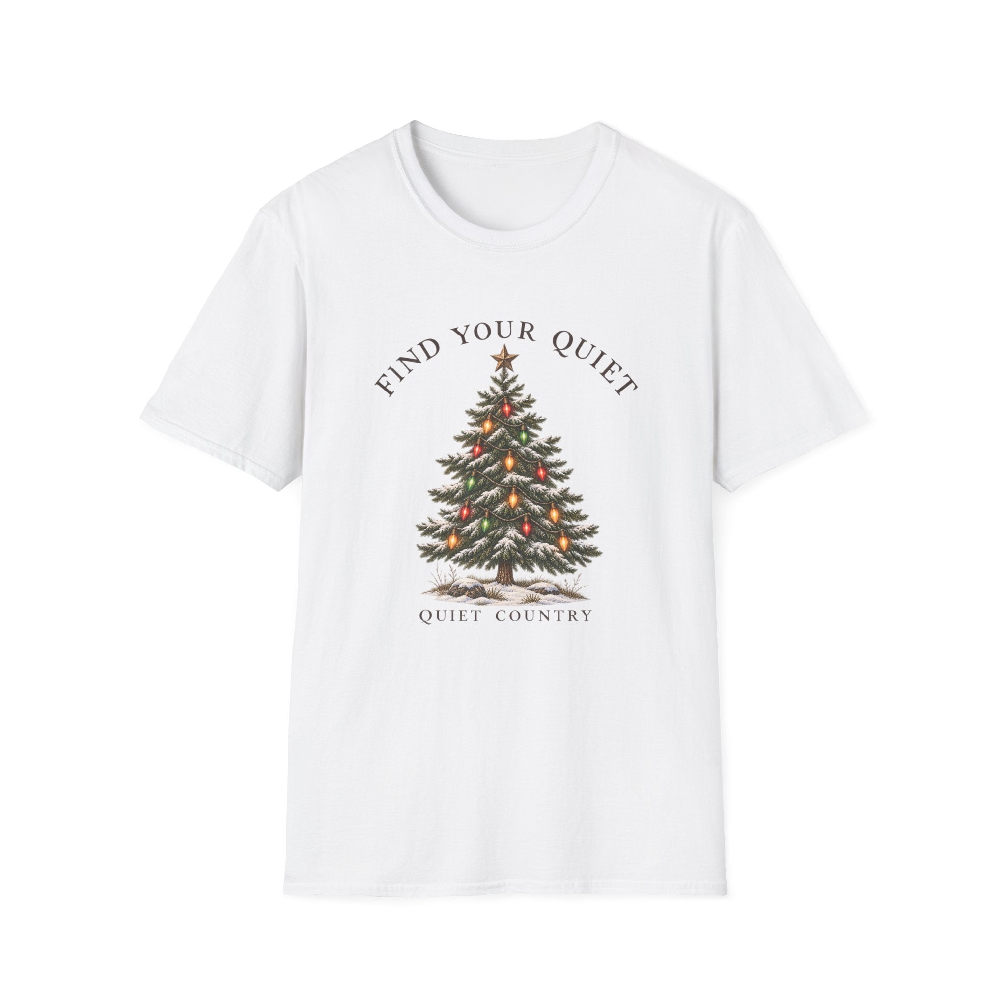 Find Your Quiet Christmas Tree Tee — Cozy Holiday Relaxation Shirt
