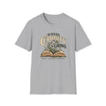 Where Curiosity Grows Teacher T-Shirt — Vintage Botanical Book Design