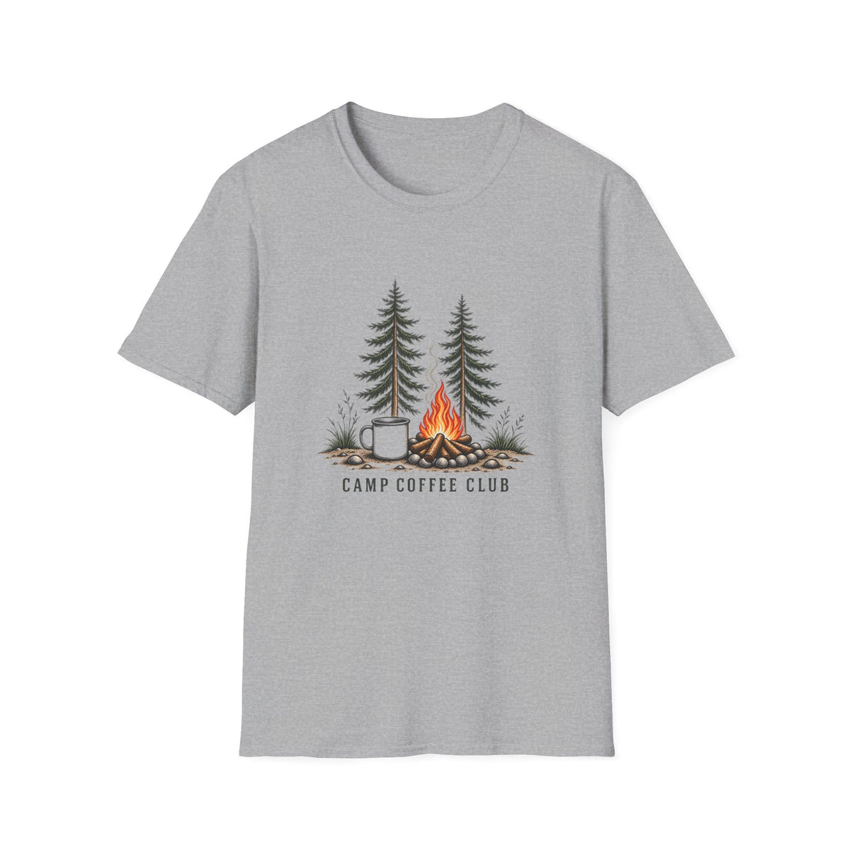 Camp Coffee Club T-Shirt — Camping Coffee Graphic Tee