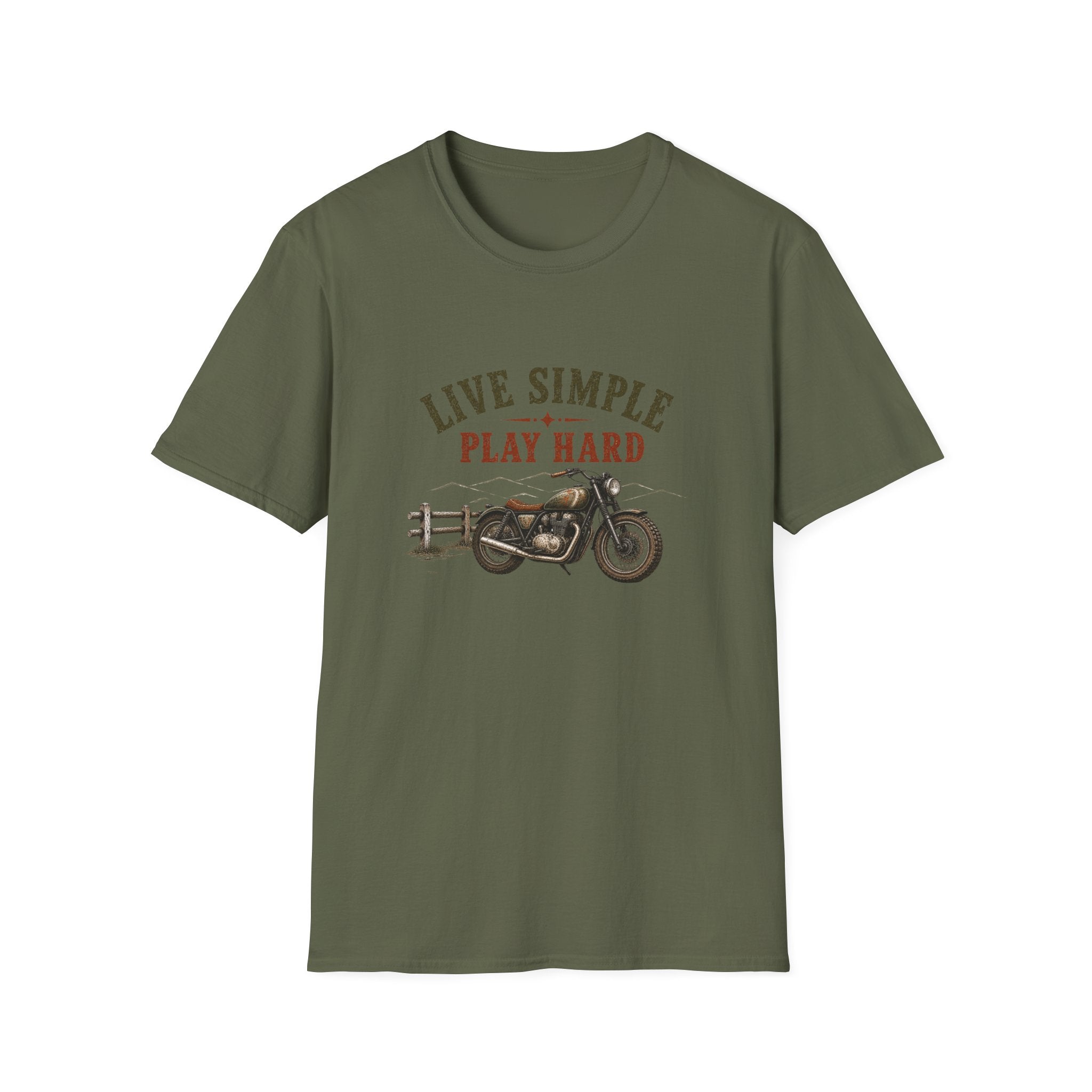 Live Simple Play Hard Motorcycle T-Shirt