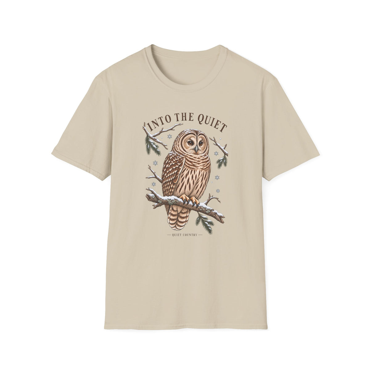 Into the Quiet Owl T-Shirt — Woodland Nature Graphic Tee