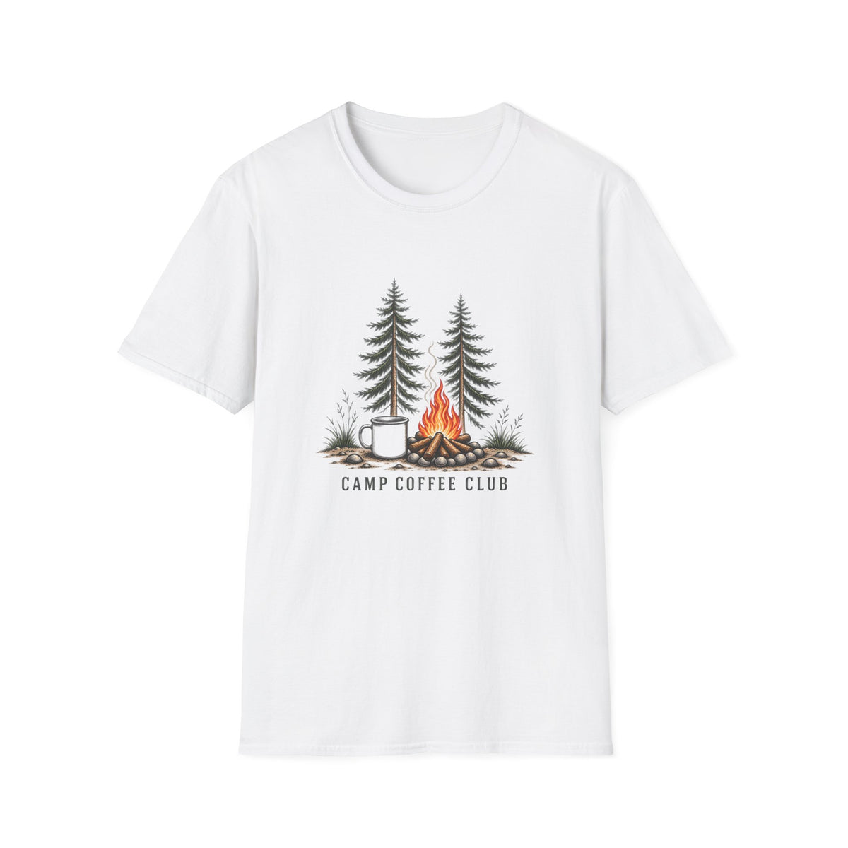 Camp Coffee Club T-Shirt — Camping Coffee Graphic Tee