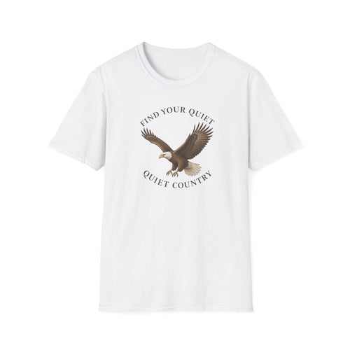 Eagle "Find Your Quiet" T-Shirt — Nature Lover Graphic Tee